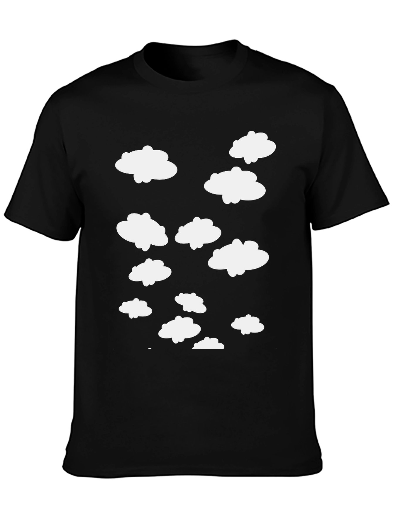 Cloud Print Black T-Shirt