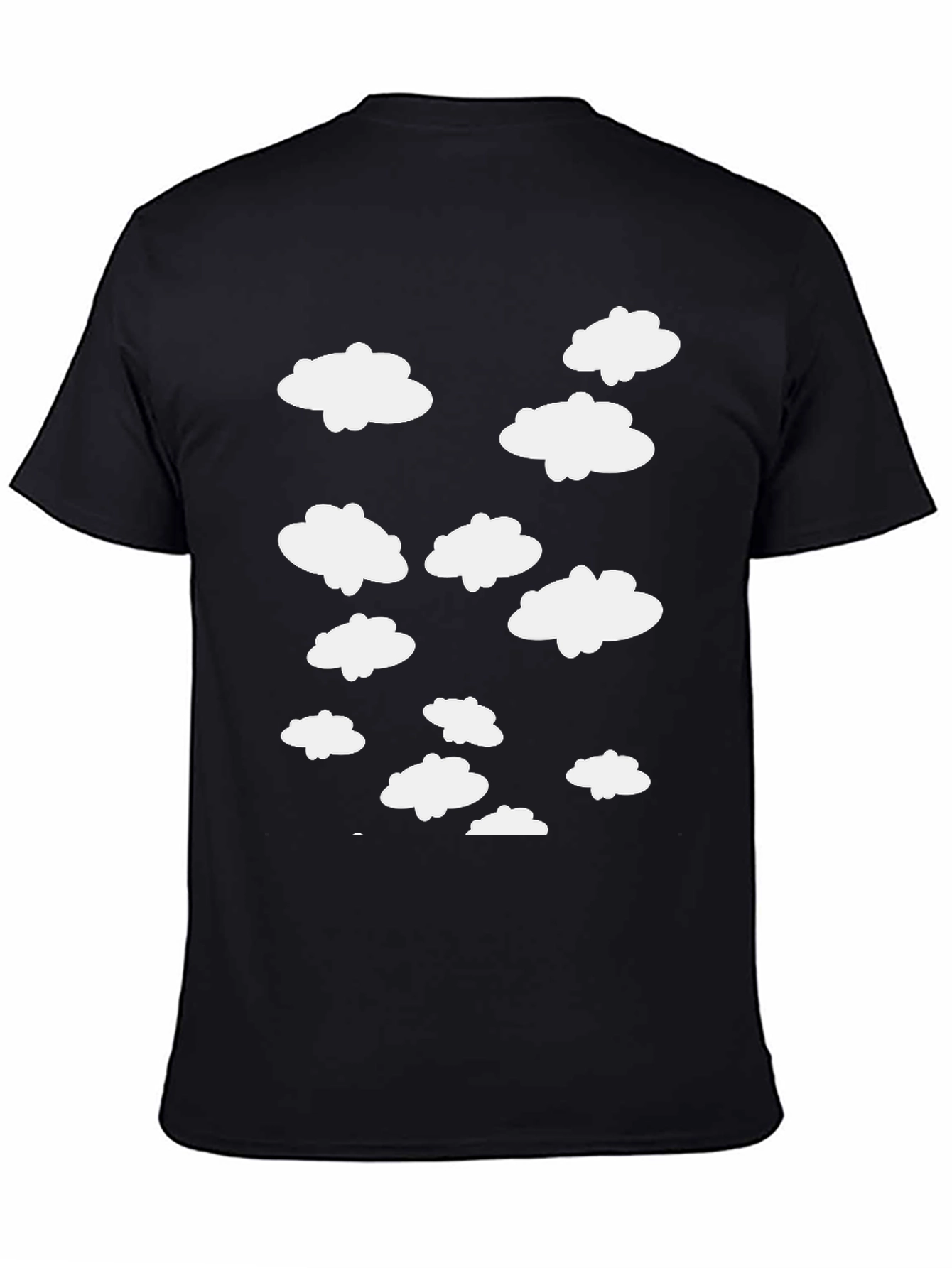 Cloud Print Black T-Shirt