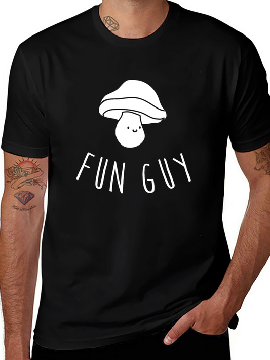 Fun Guy Mushroom Graphic Tee - Soft Cotton Blend