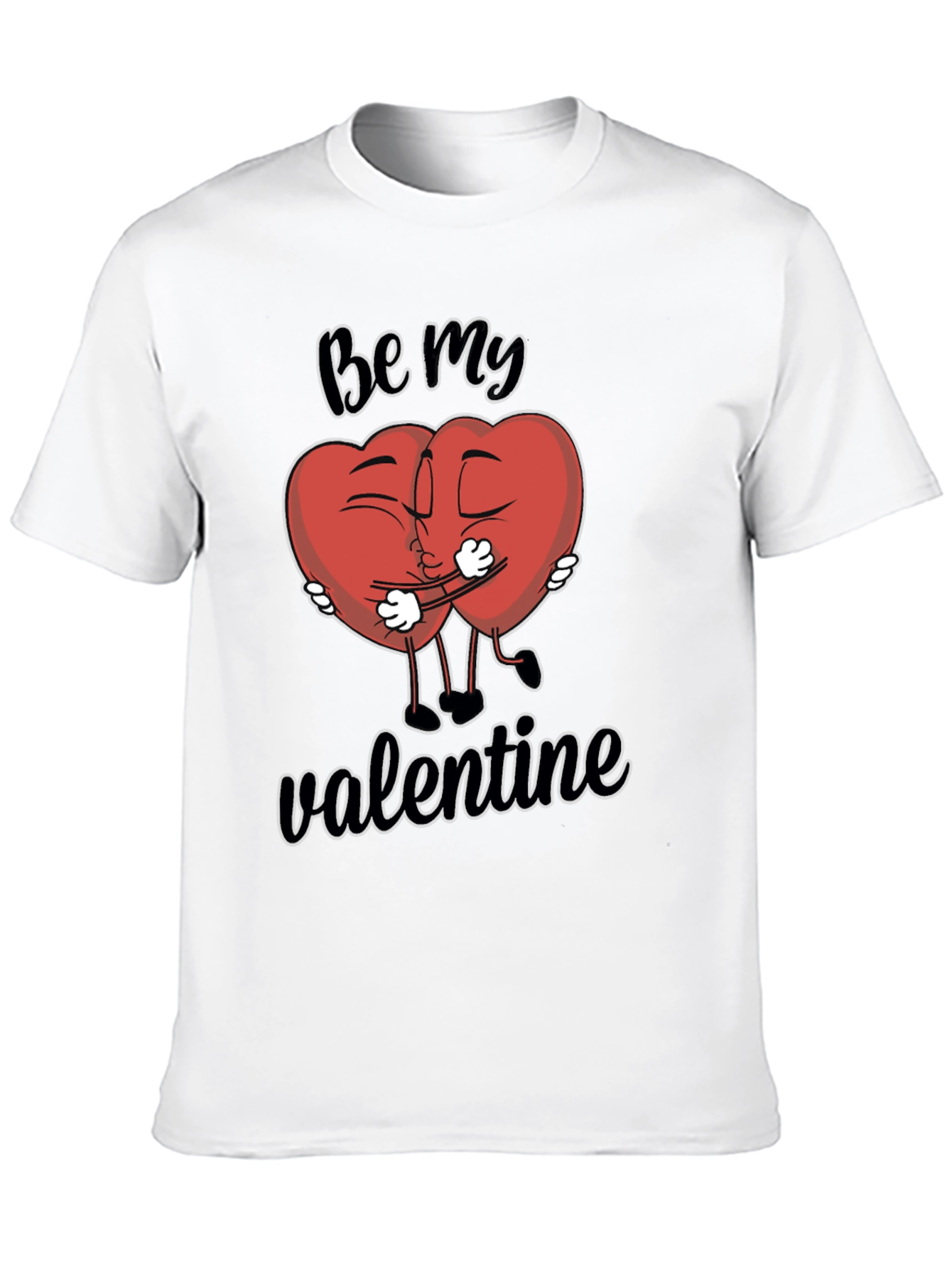 Be My Valentine T-Shirt - Heart Cartoon Design