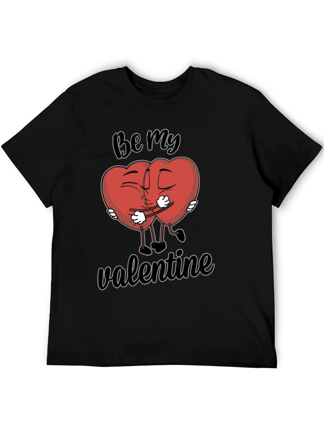 Be My Valentine T-Shirt - Heart Cartoon Design