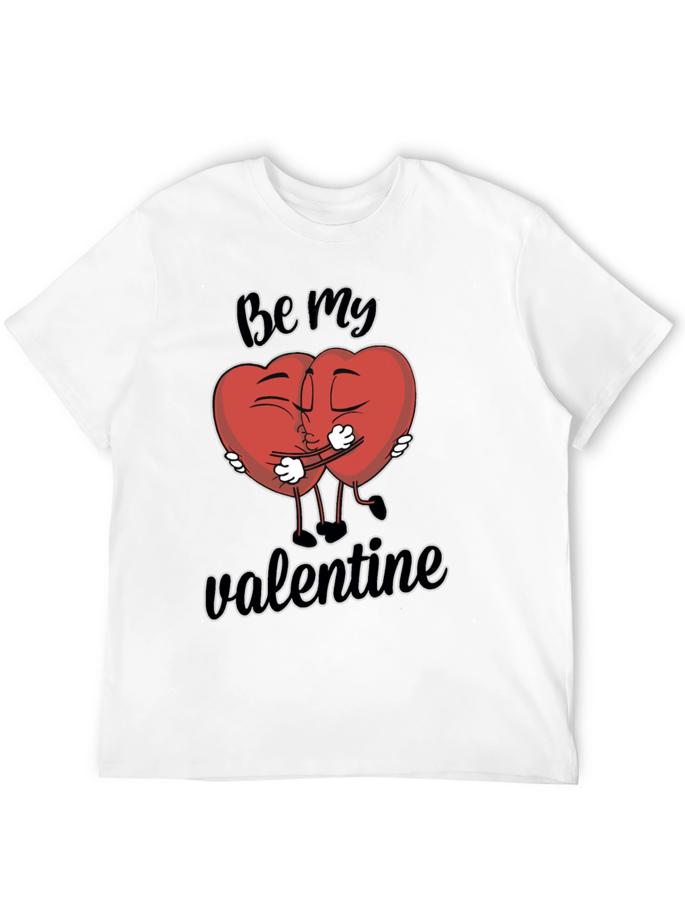 Be My Valentine T-Shirt - Heart Cartoon Design