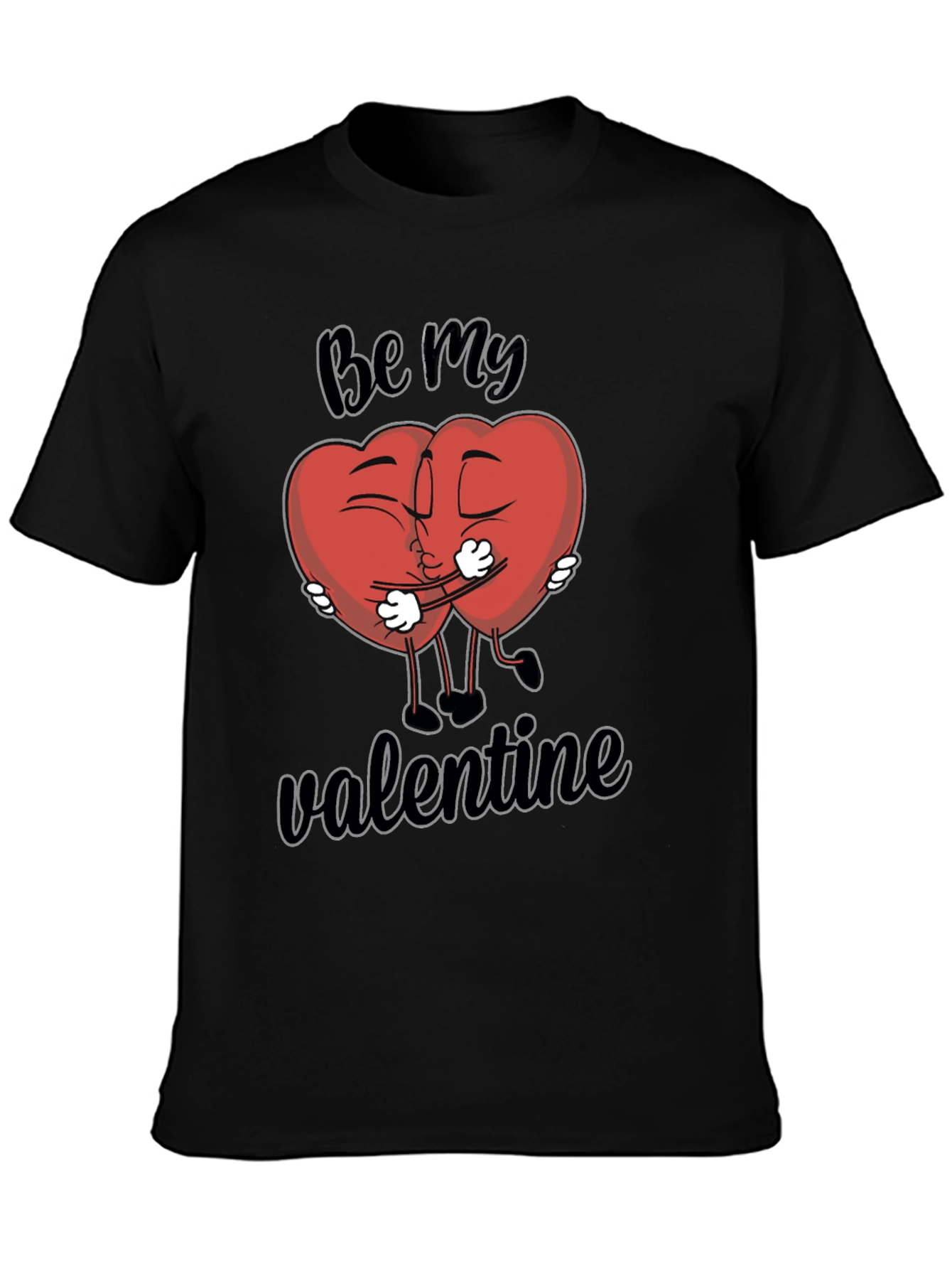 Be My Valentine T-Shirt - Heart Cartoon Design