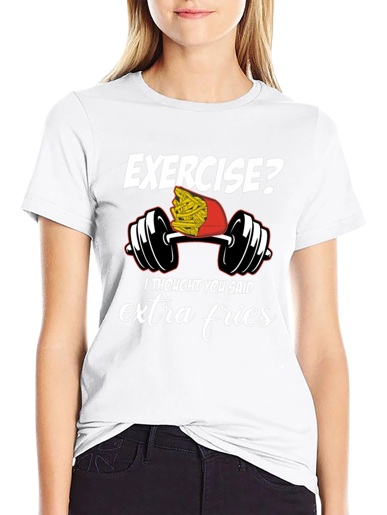 Exercise Extra Fries Graphic T-Shirt