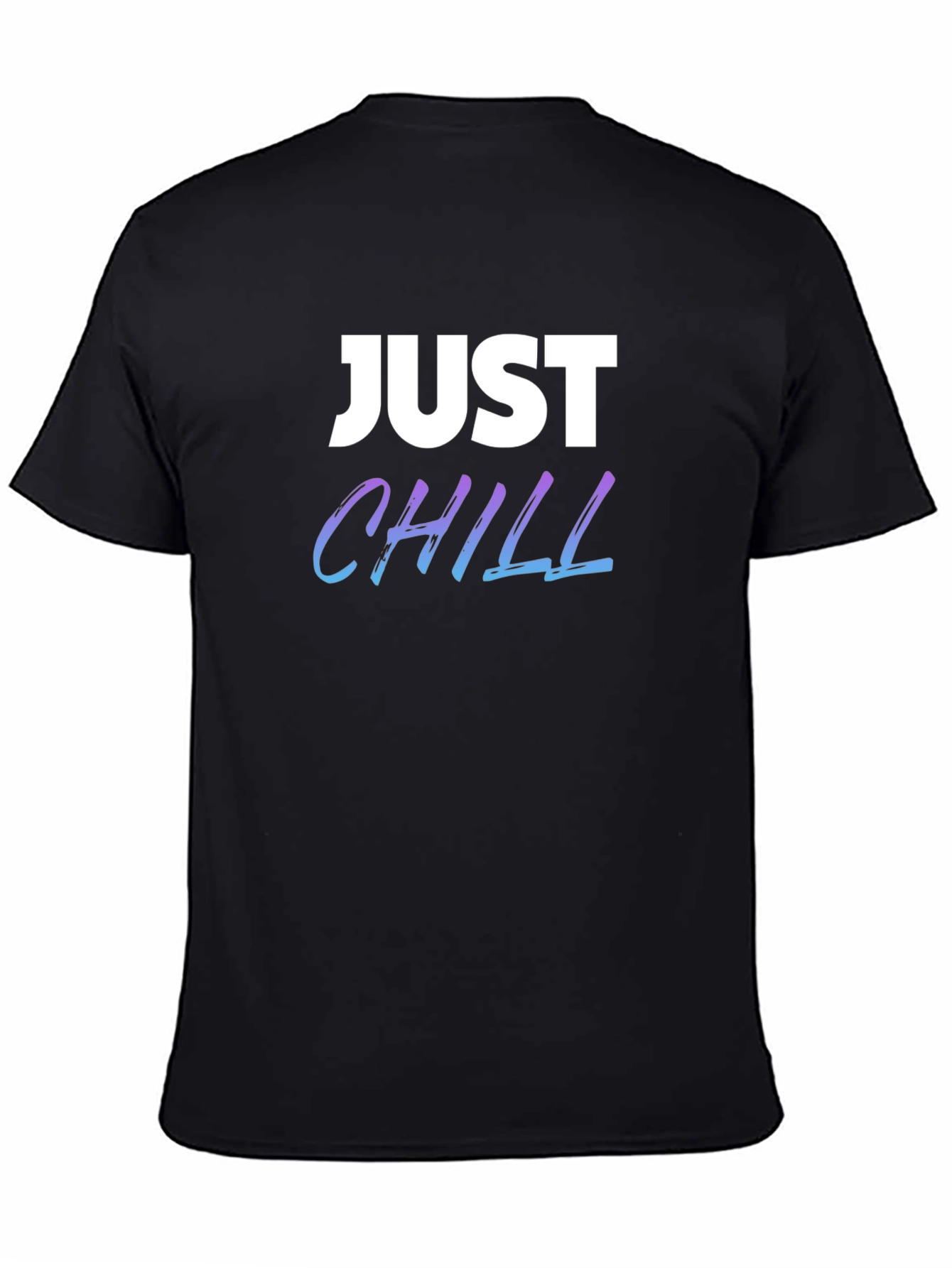 Just Chill Graphic Tee - Black Casual T-Shirt