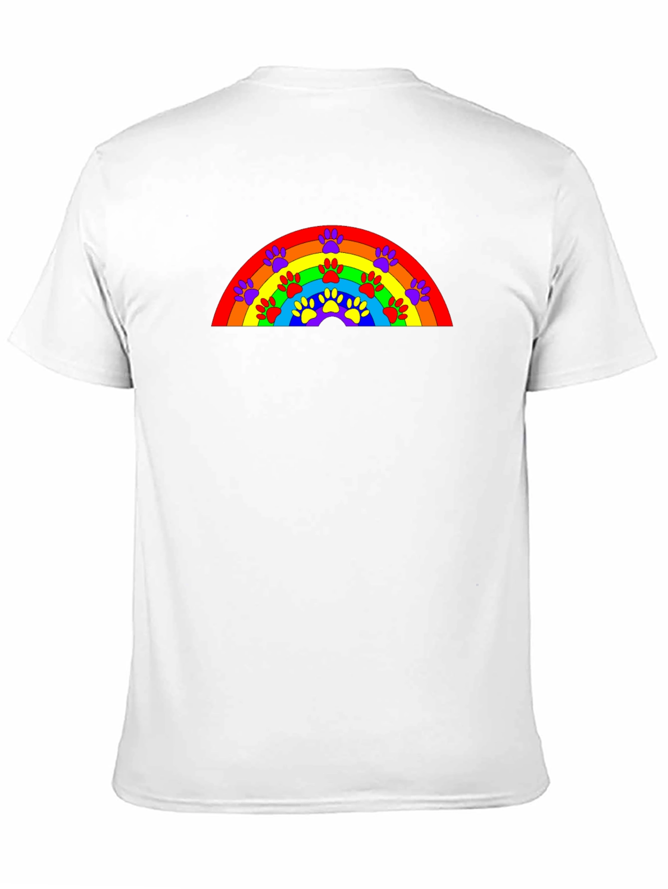 Rainbow Paw Print T-Shirt - Unisex Design