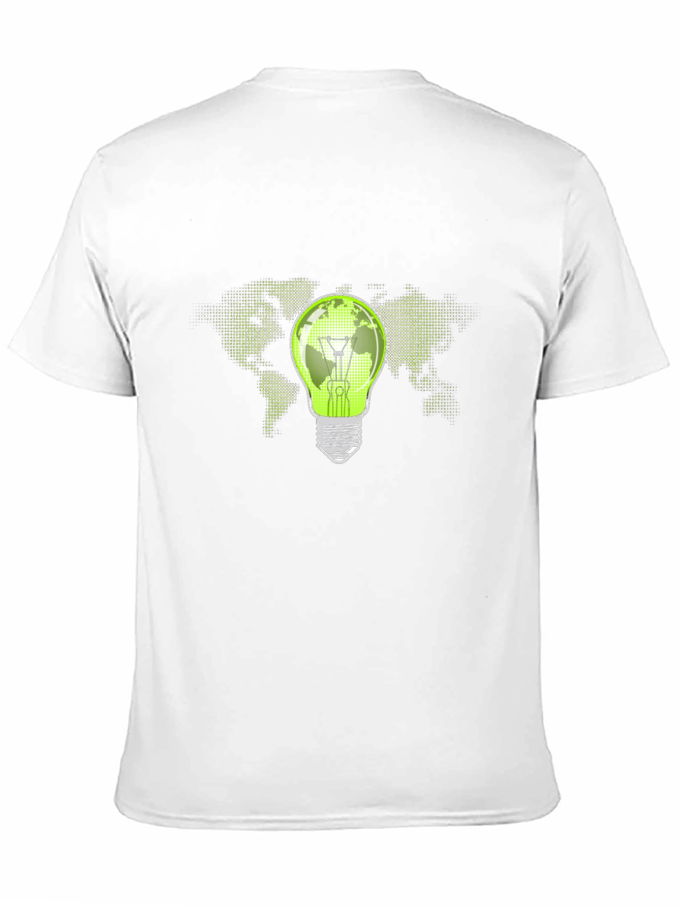 Eco-Friendly World Bulb Black T-Shirt