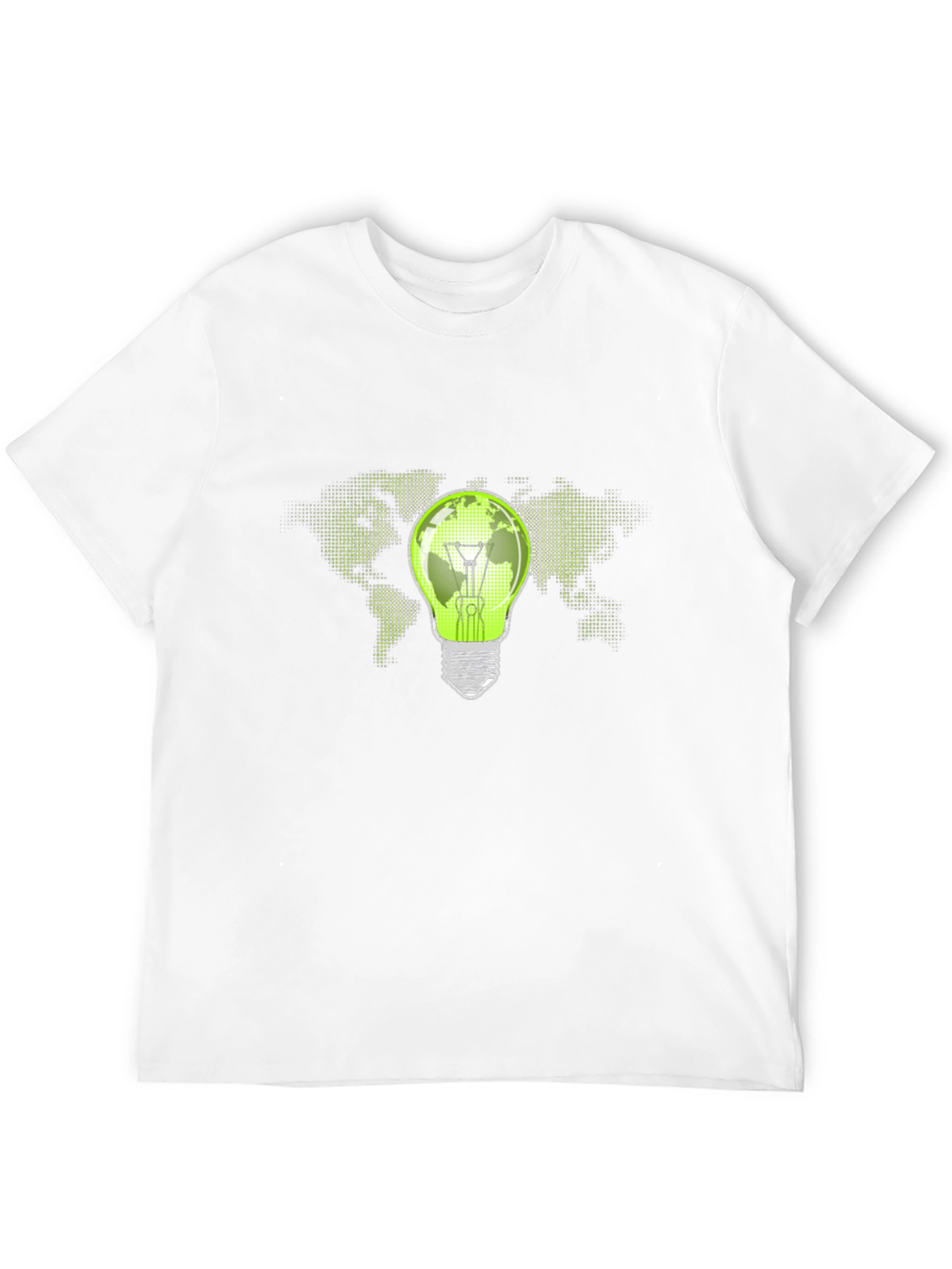 Eco-Friendly World Bulb Black T-Shirt