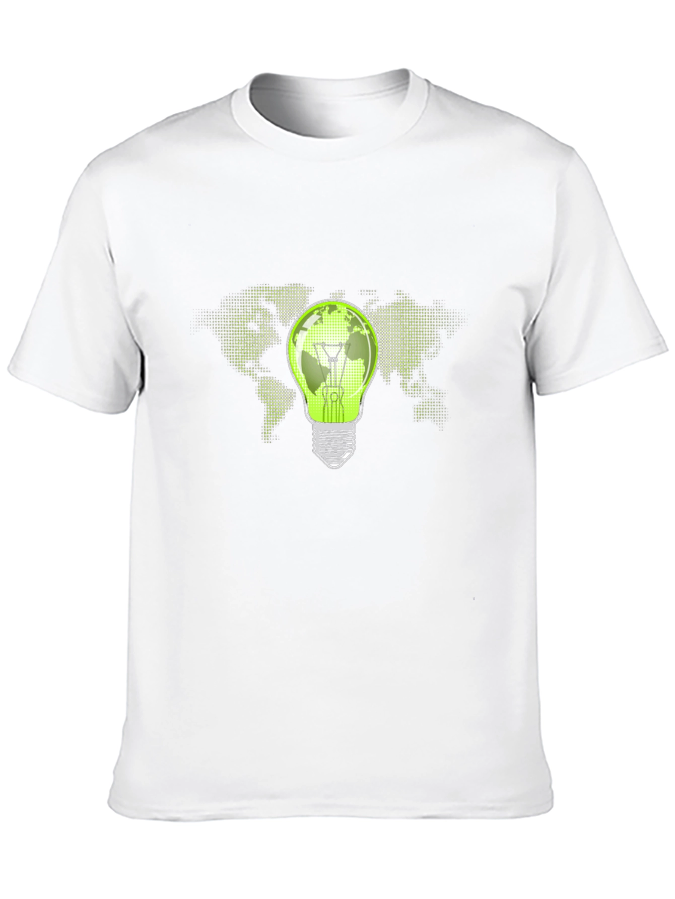 Eco-Friendly World Bulb Black T-Shirt