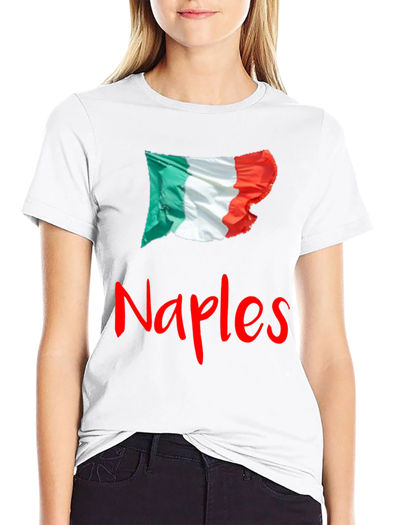 Naples Italy Flag Graphic Tee