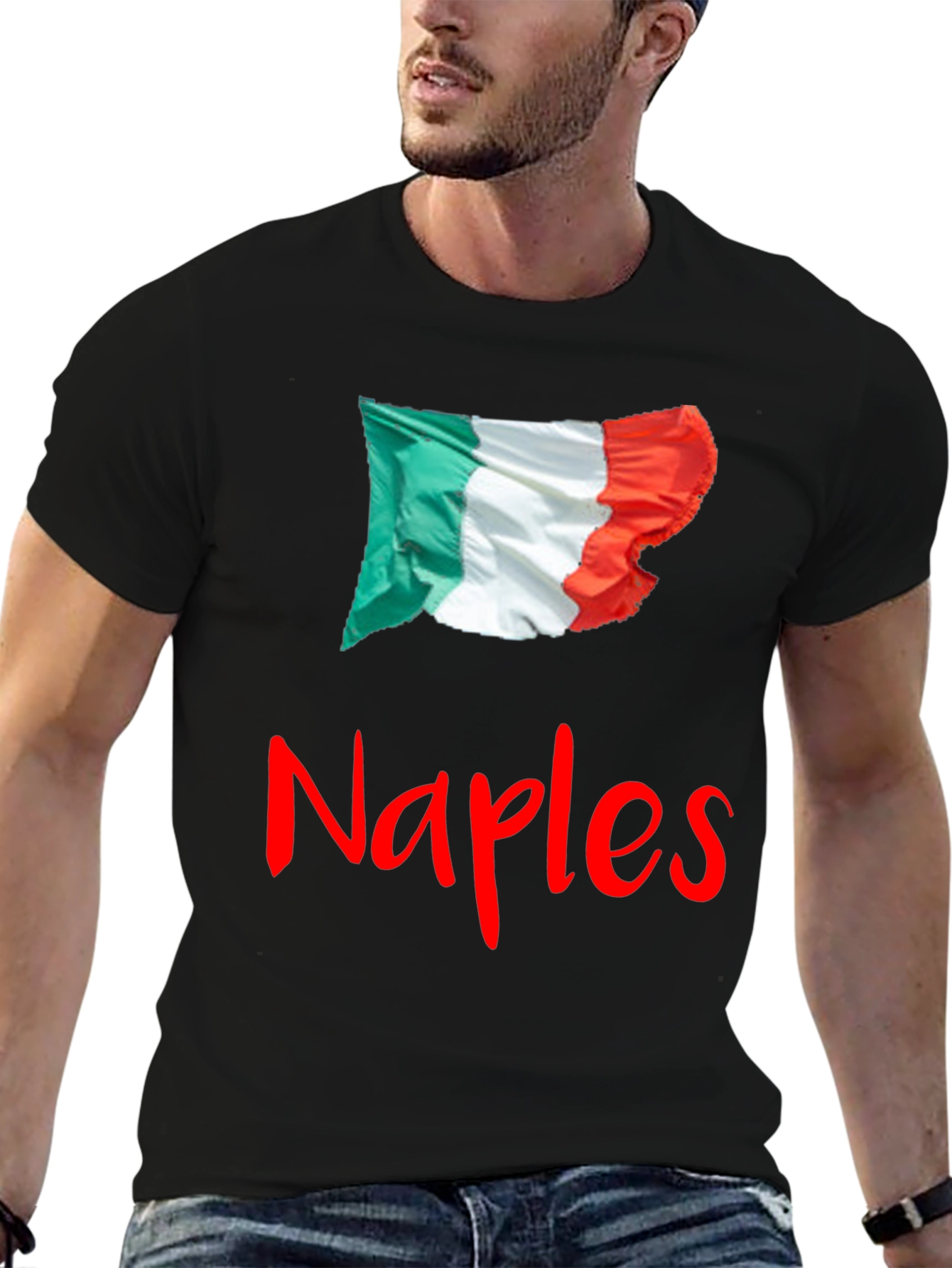 Naples Italy Flag Graphic Tee