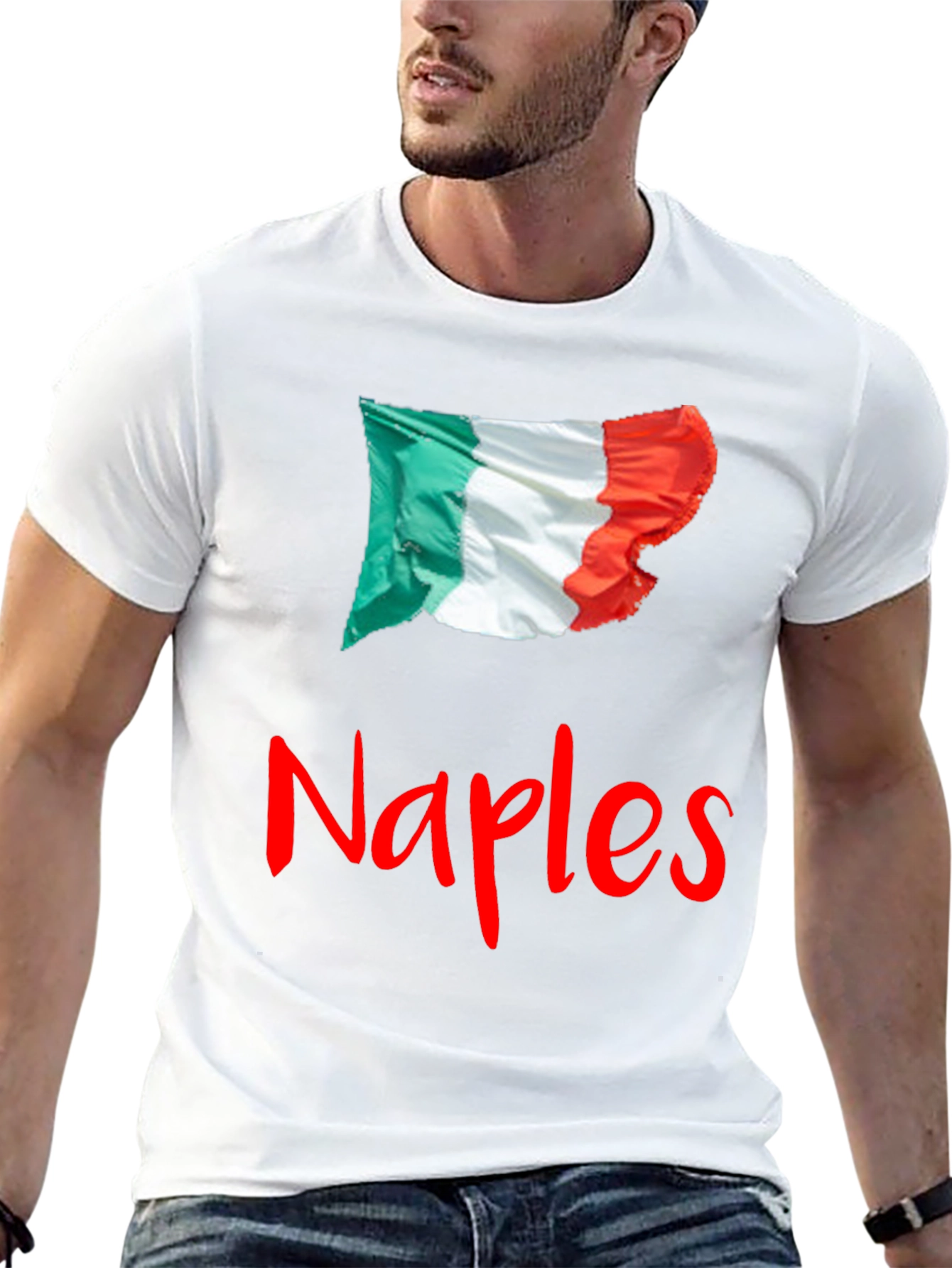 Naples Italy Flag Graphic Tee