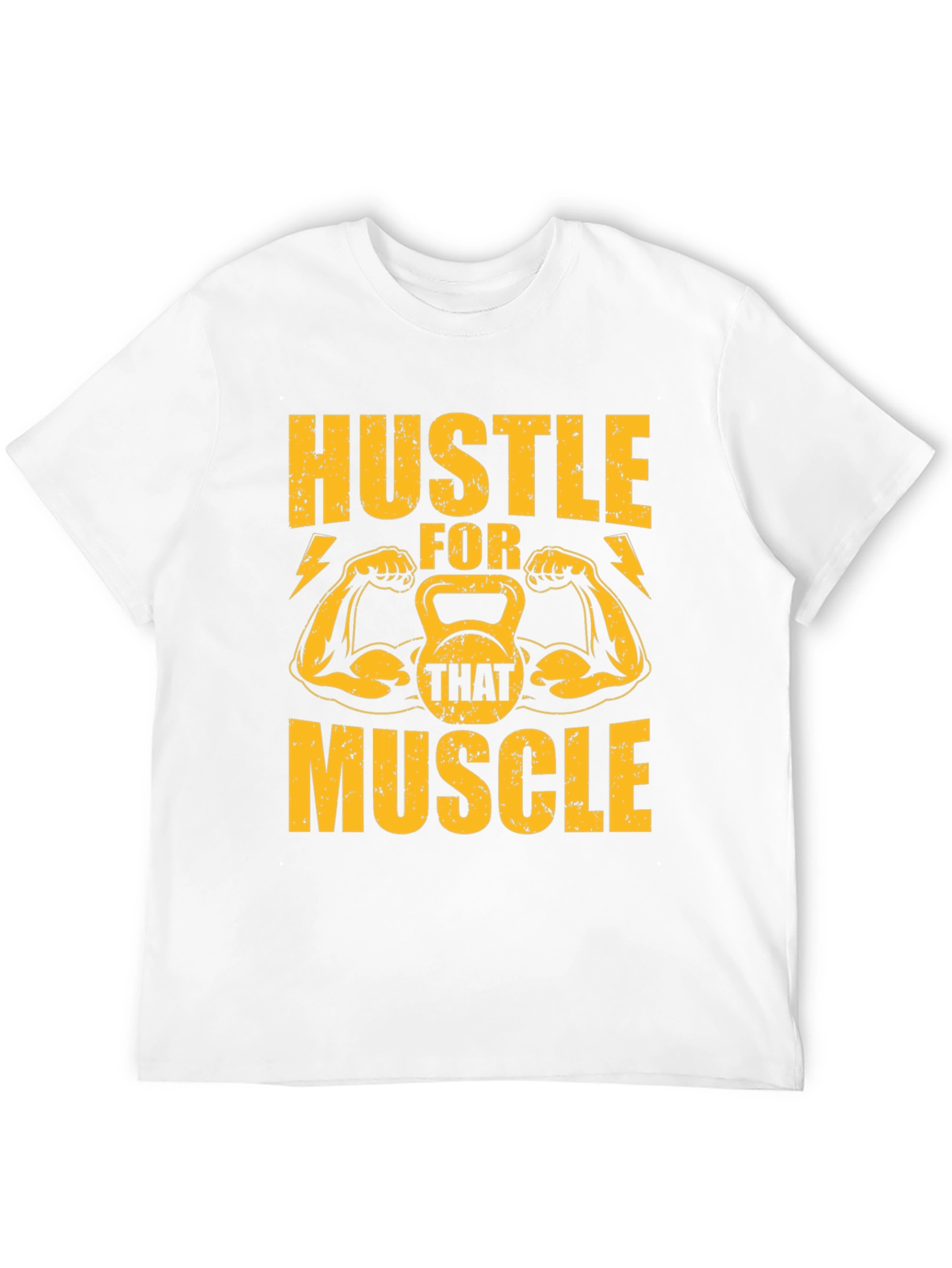 Hustle For That Muscle Black Graphic Tee