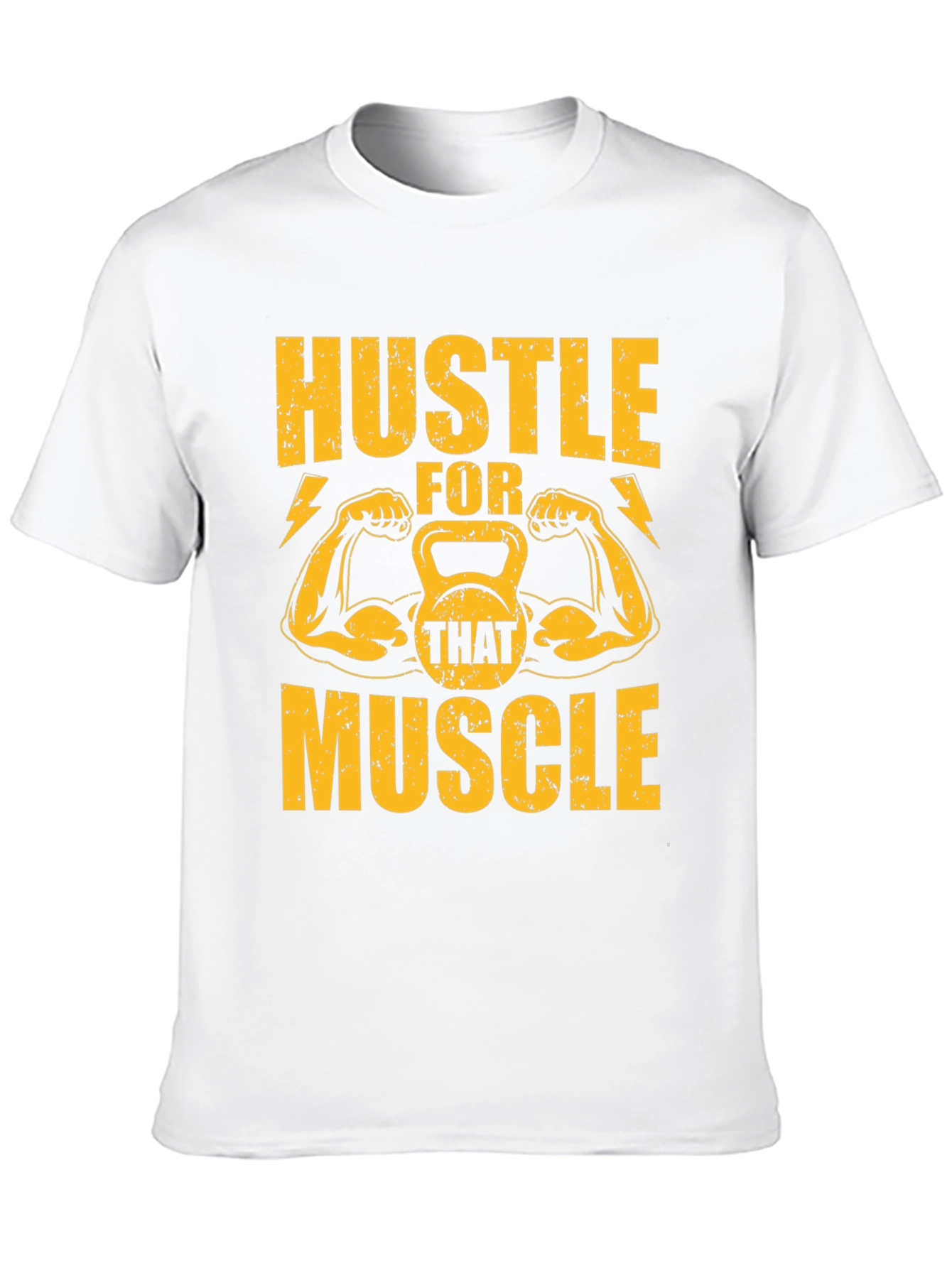 Hustle For That Muscle Black Graphic Tee