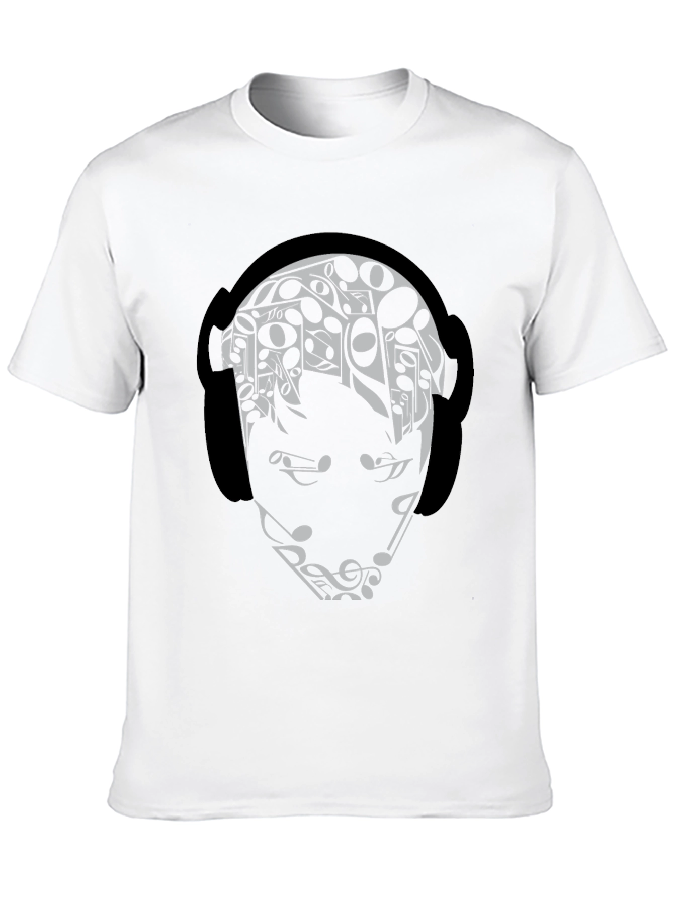Music Lover Graphic Tee - Black Cotton Blend