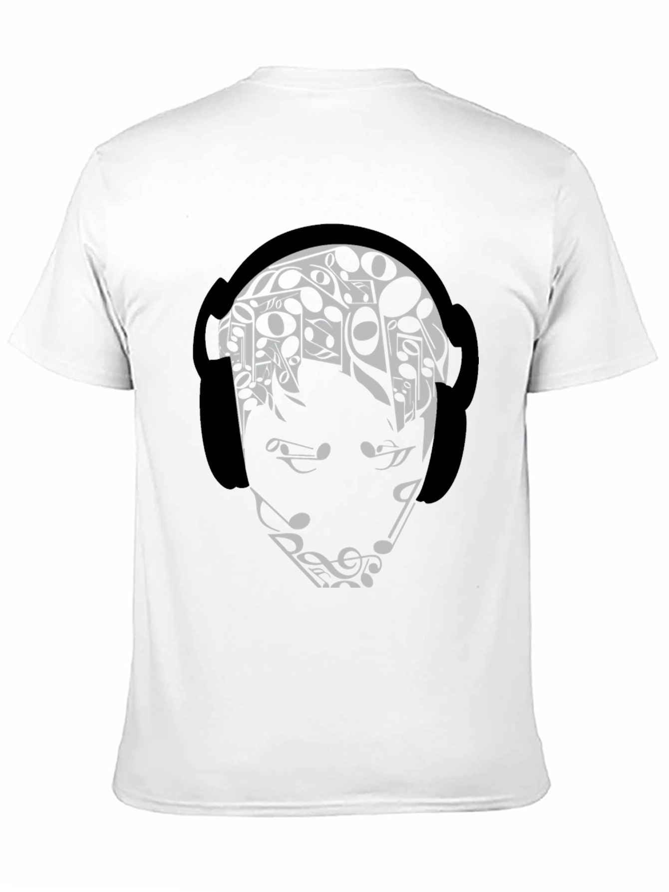 Music Lover Graphic Tee - Black Cotton Blend