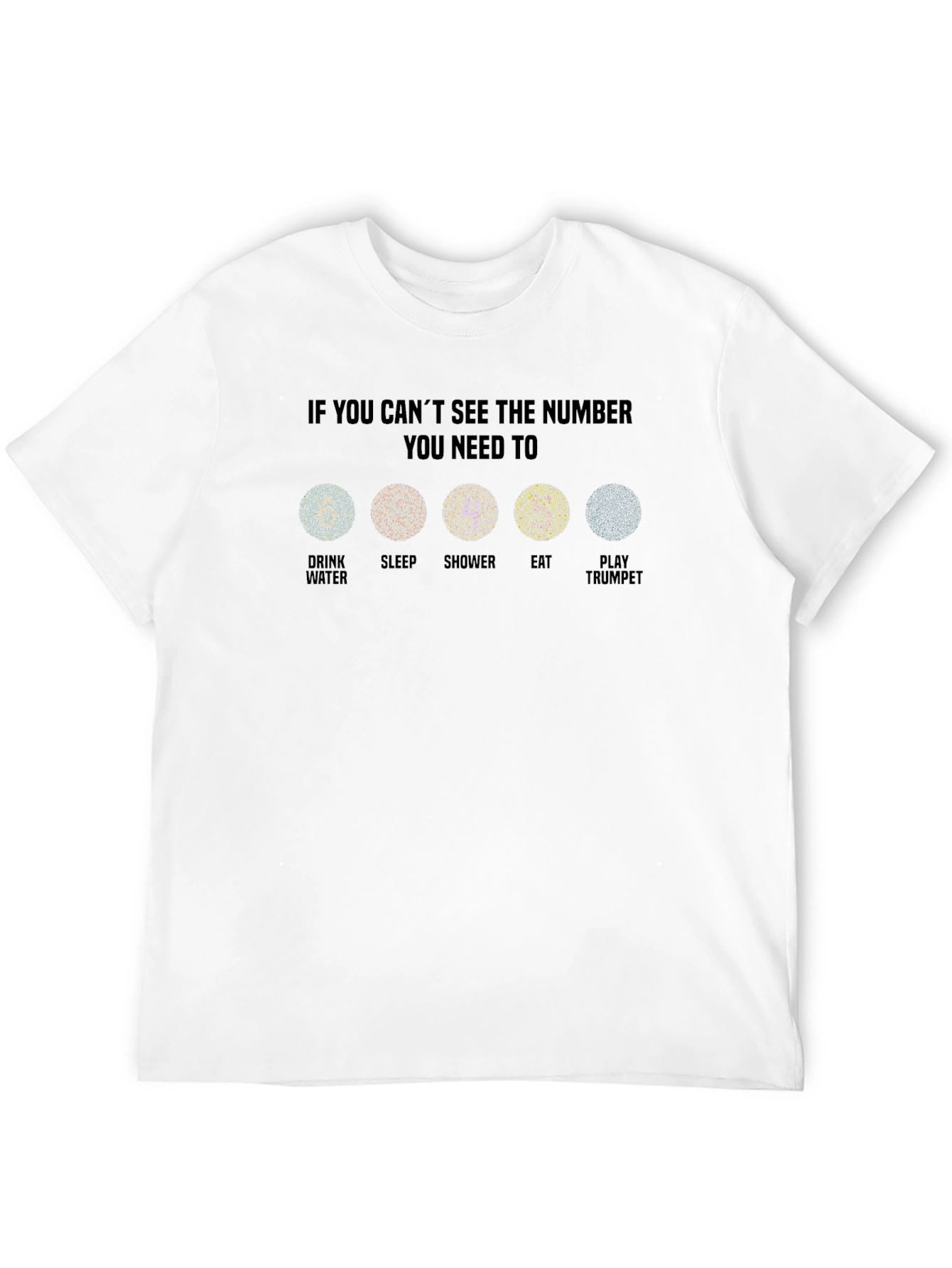 Ishihara Test T-Shirt: Health Humor Vision Test