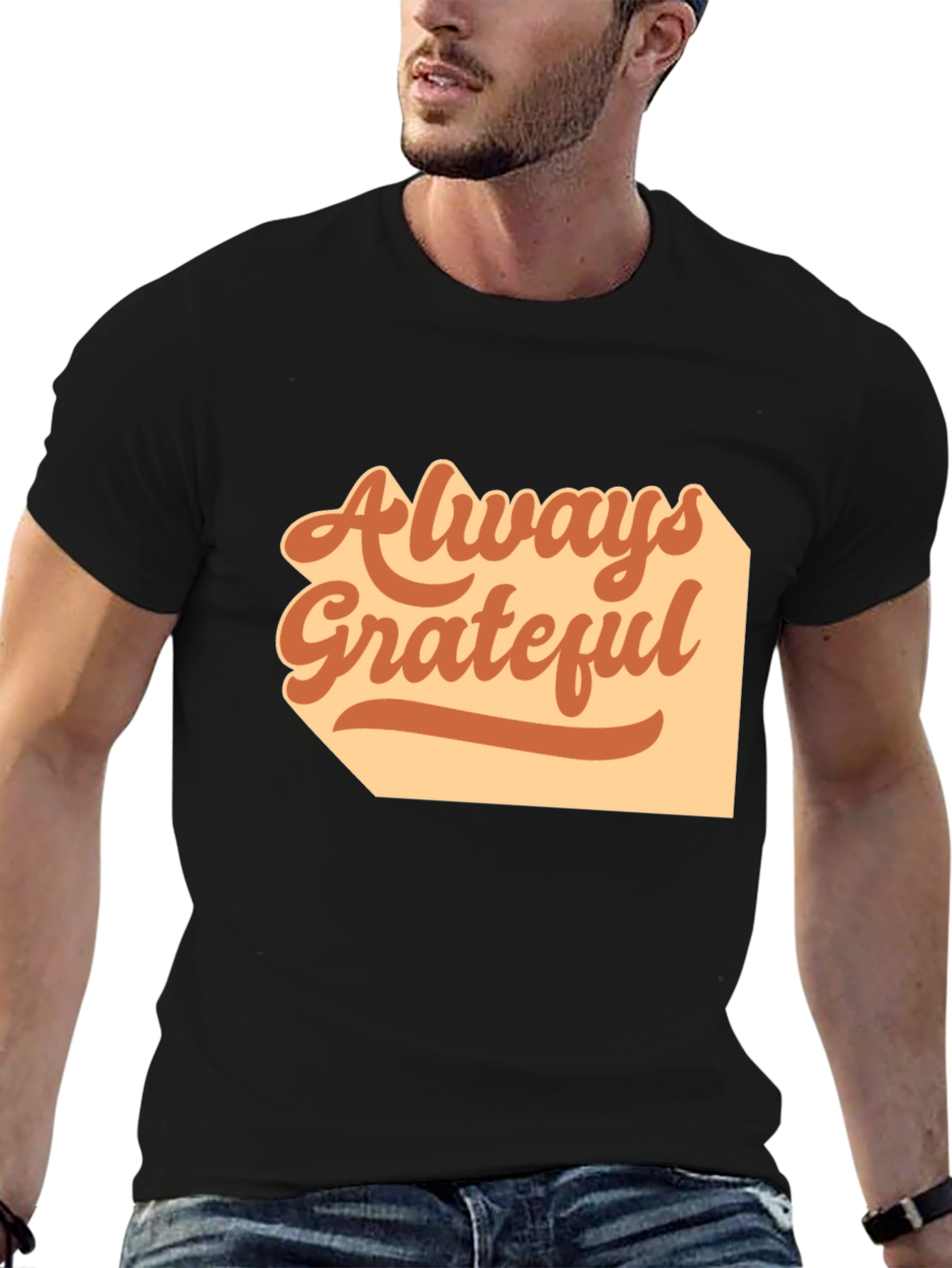 Always Grateful Graphic Tee - Black