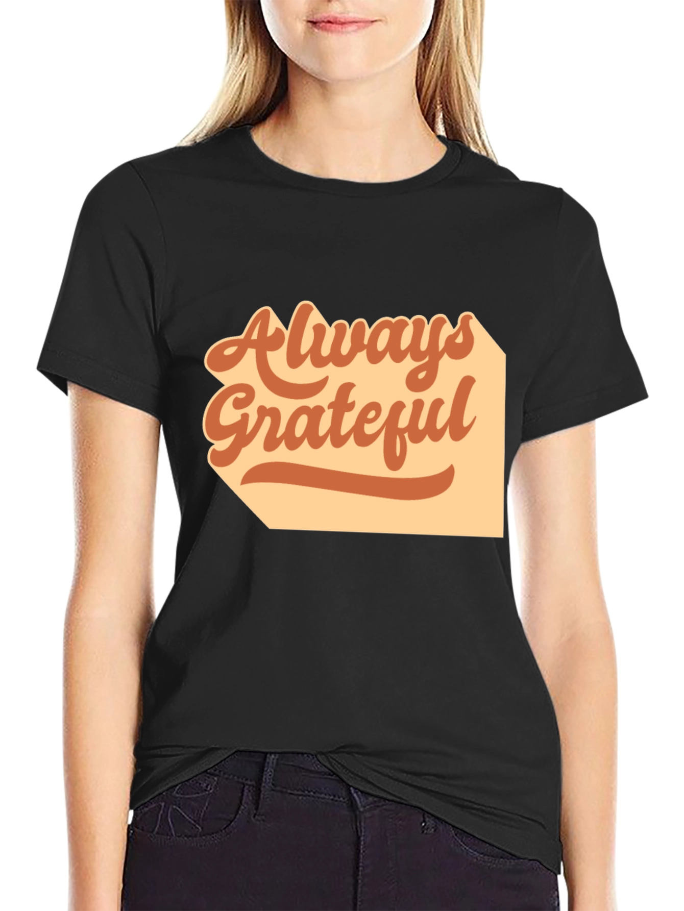 Always Grateful Graphic Tee - Black