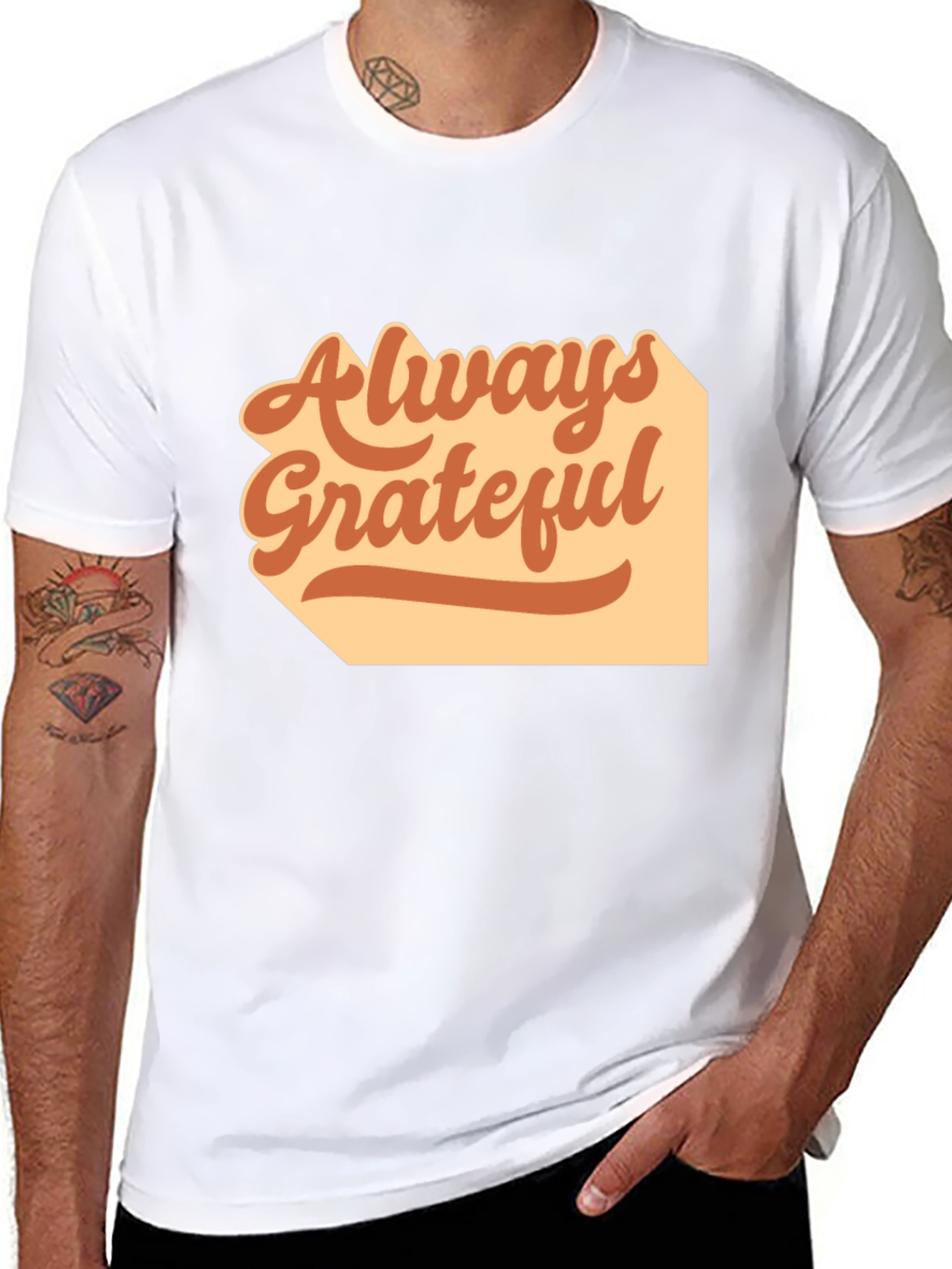Always Grateful Graphic Tee - Black