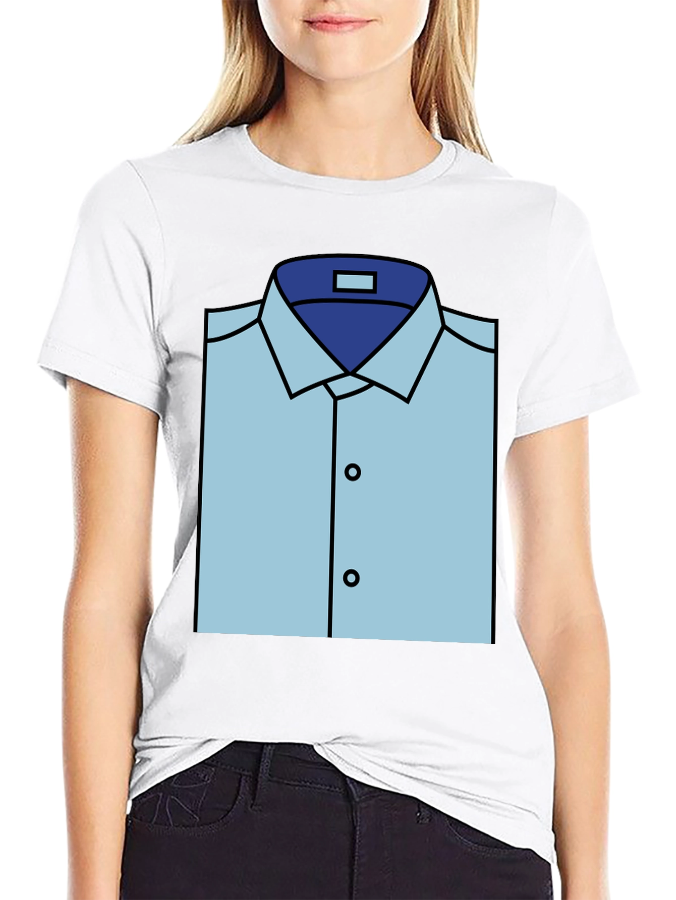 Novelty Dress Shirt Graphic Tee