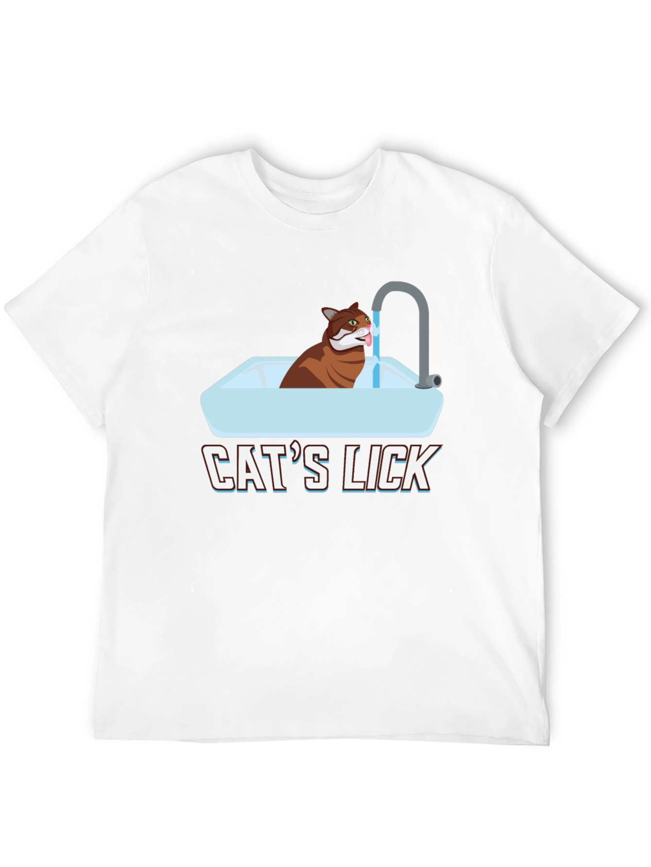 Cats Lick Graphic T-Shirt