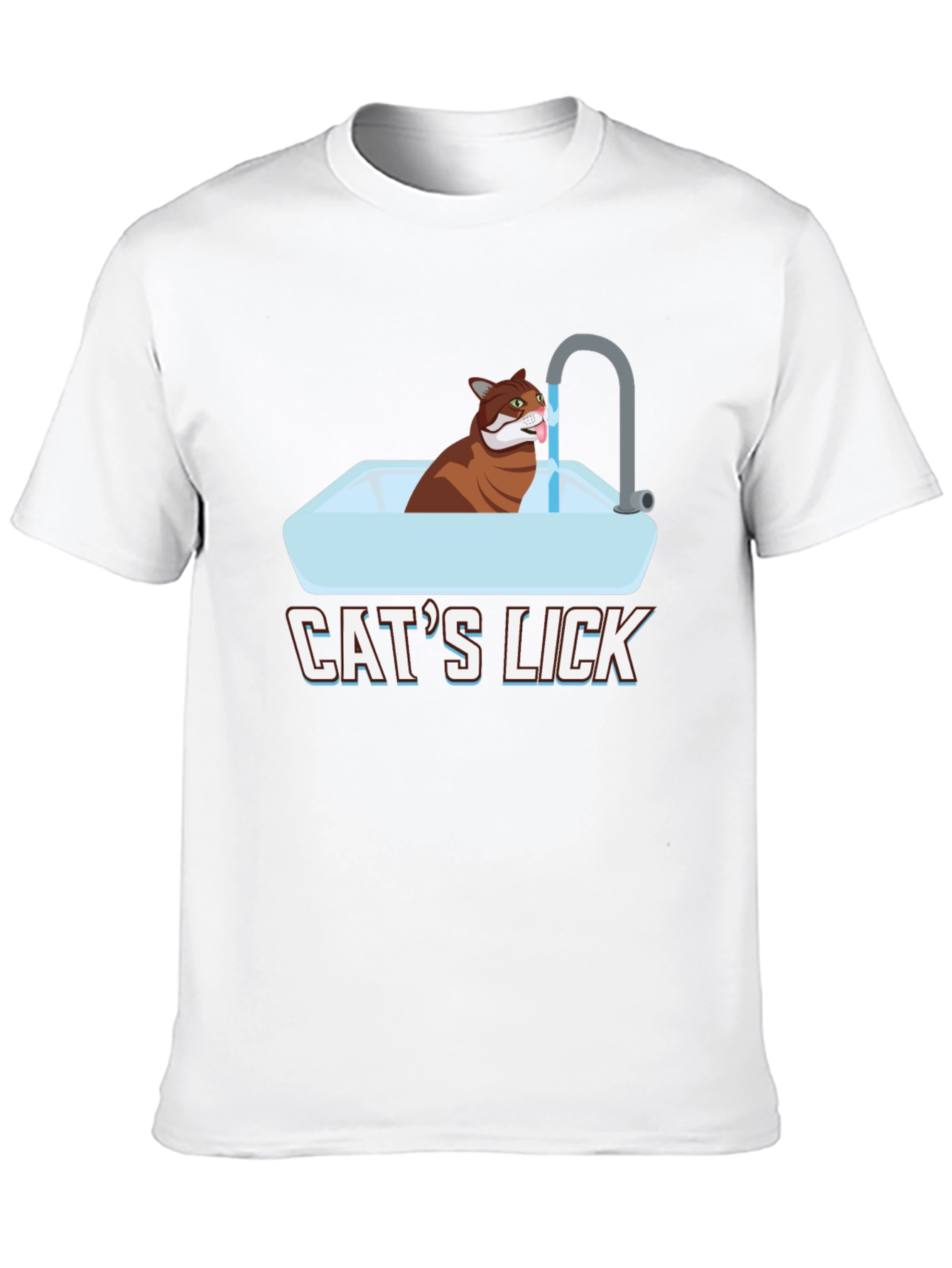 Cats Lick Graphic T-Shirt