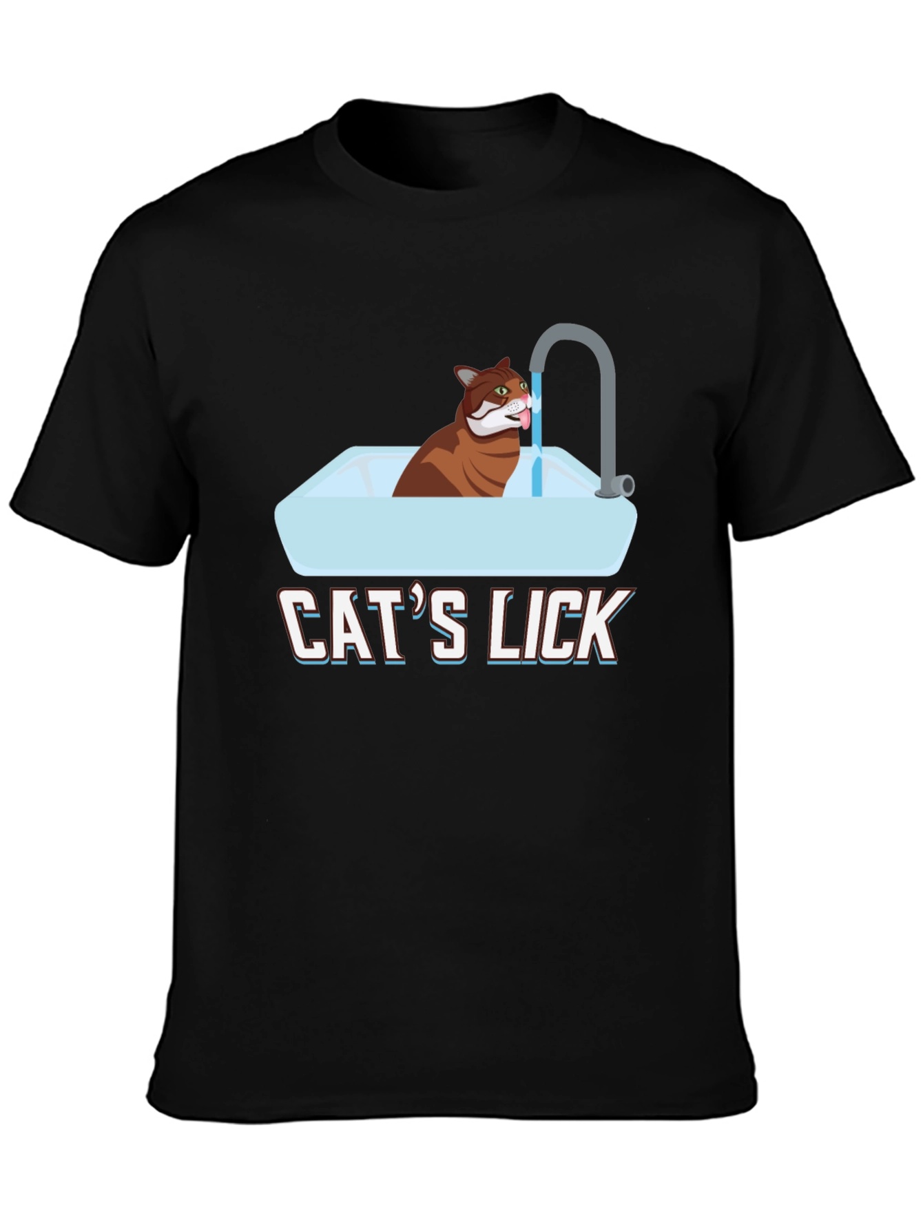 Cats Lick Graphic T-Shirt