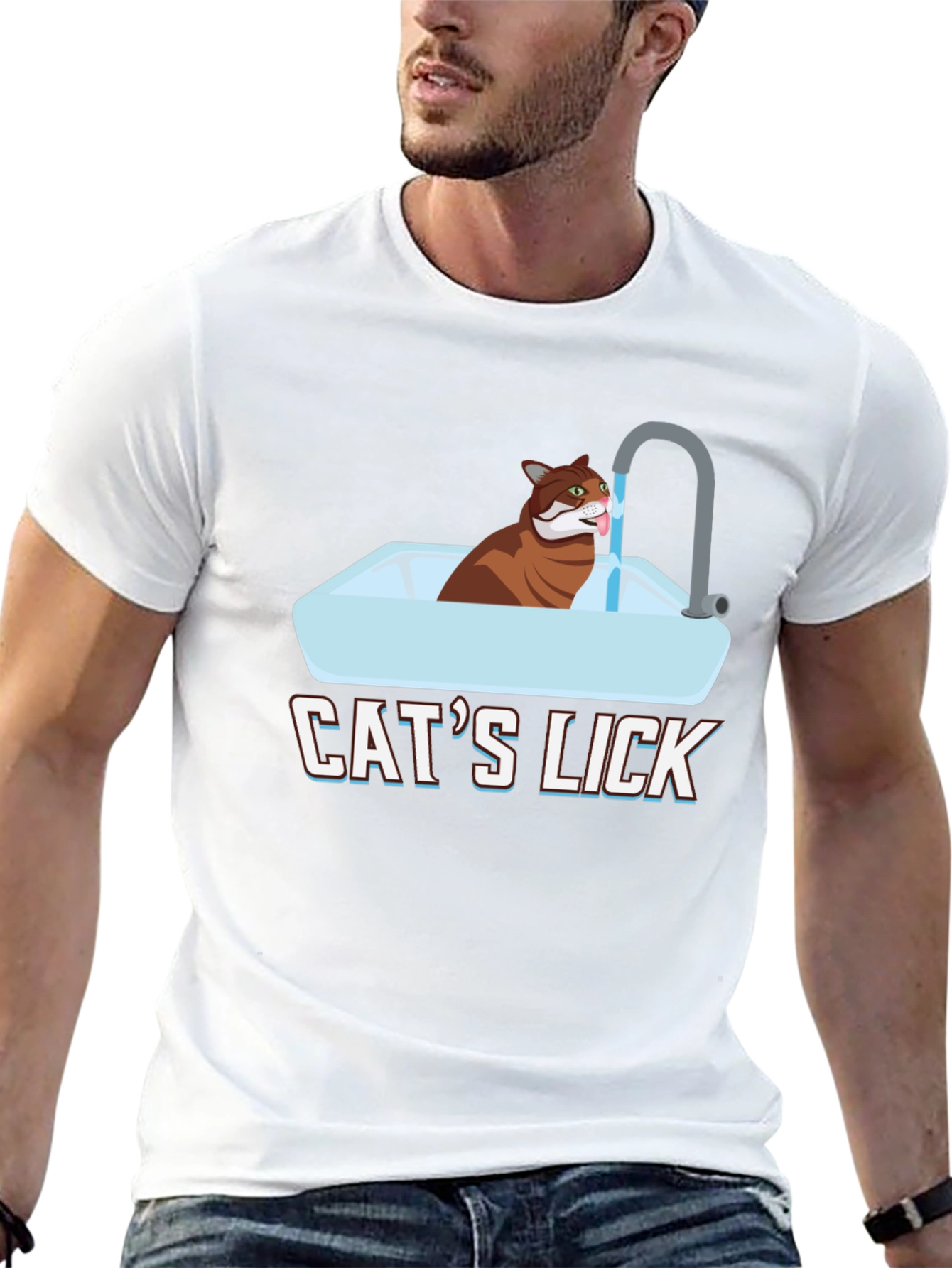 Cats Lick Graphic T-Shirt