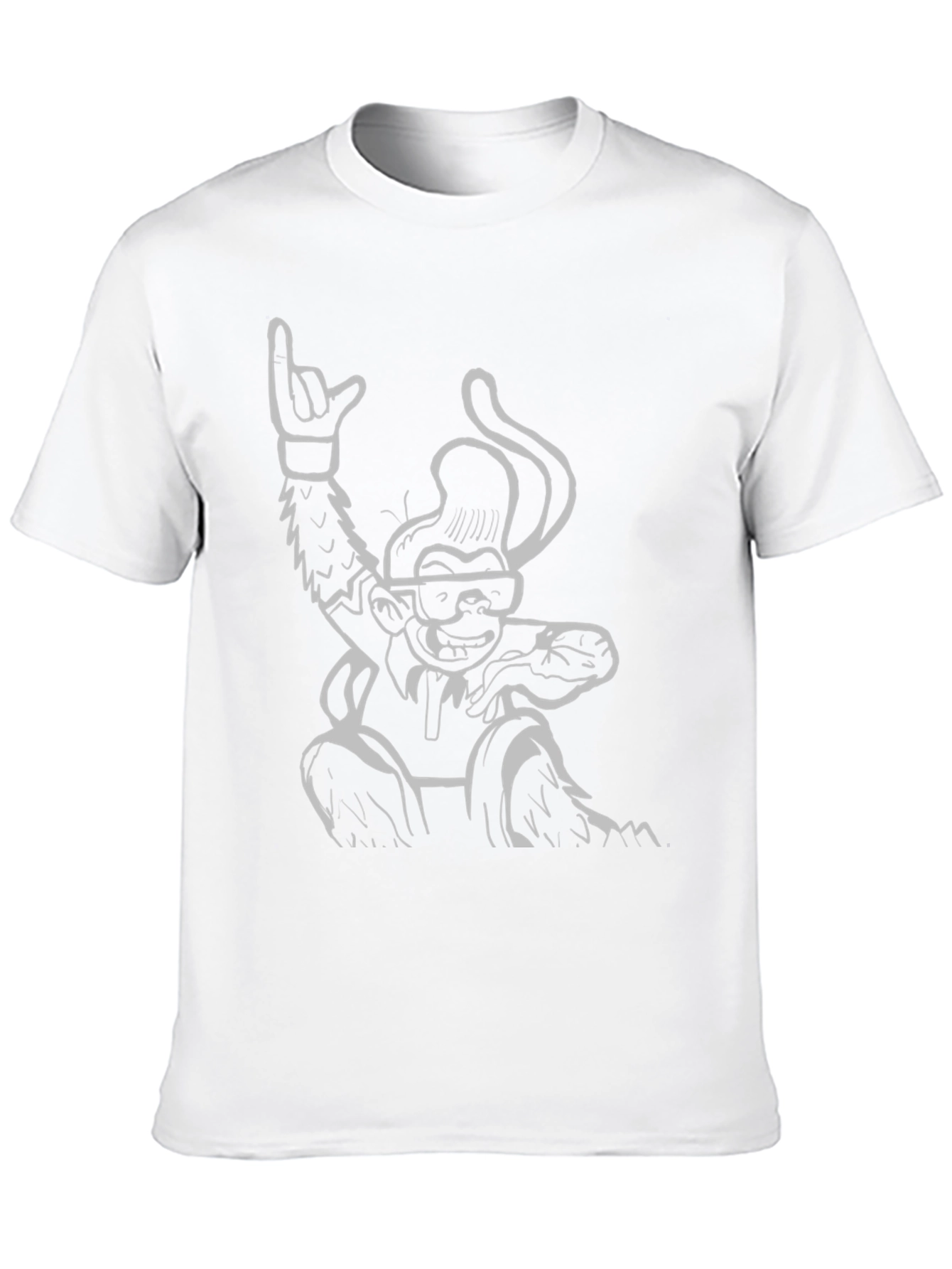 Cool Monkey Graphic Tee - Black Cotton T-Shirt