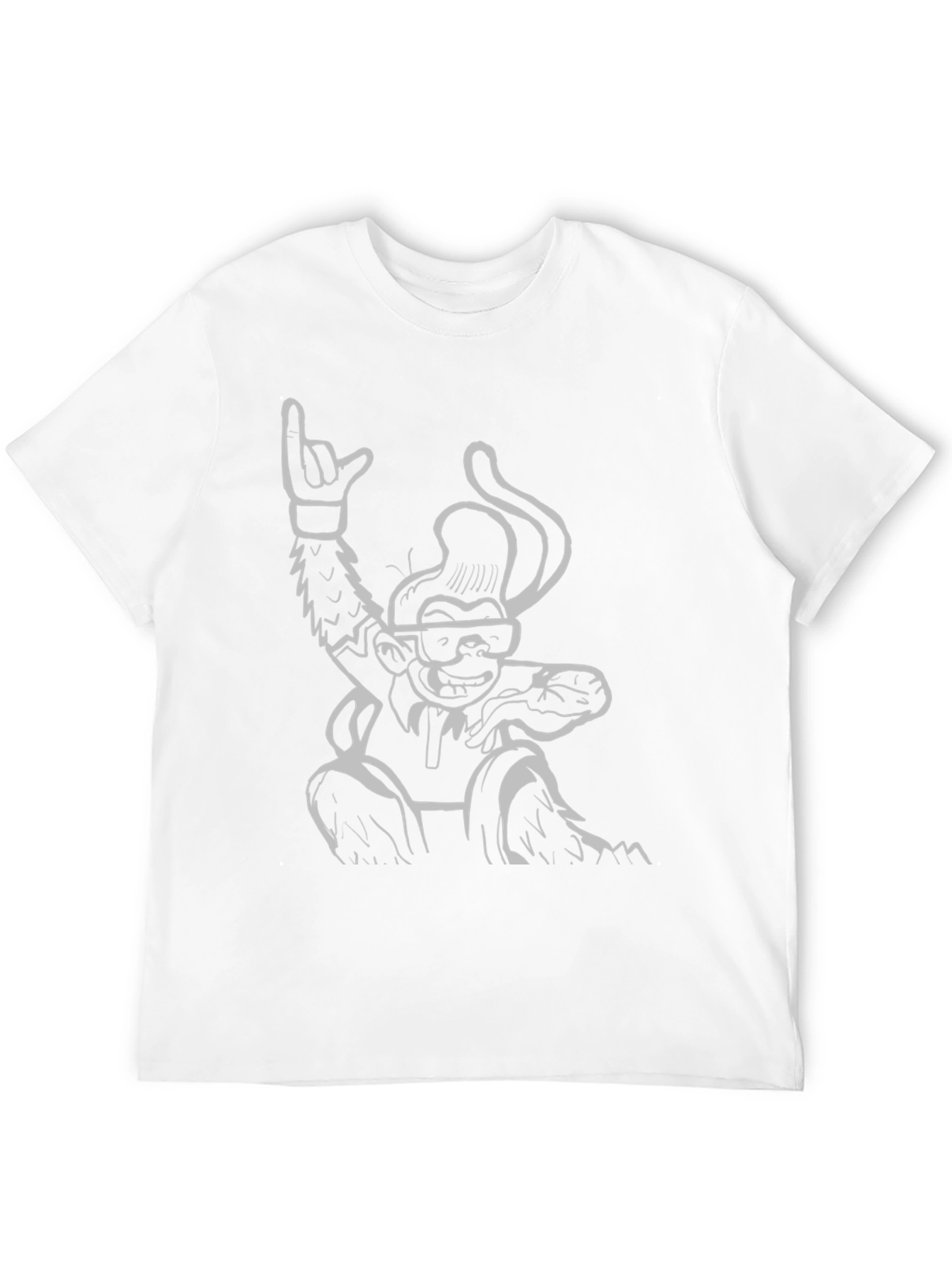 Cool Monkey Graphic Tee - Black Cotton T-Shirt