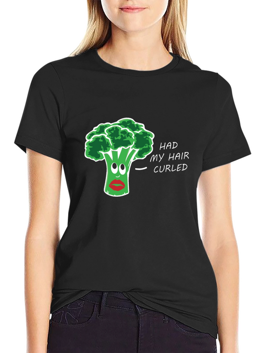 Humorous Broccoli Hair Pun T-Shirt