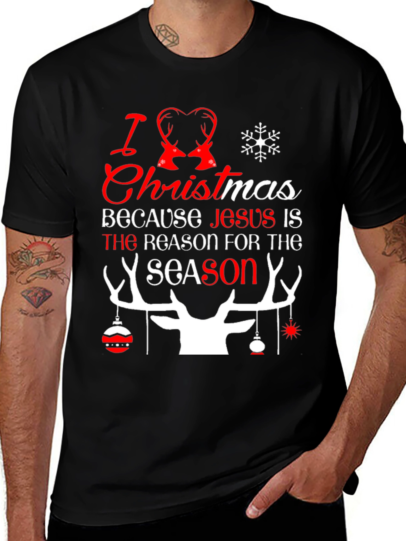 I Love Christmas Holiday Graphic Tee