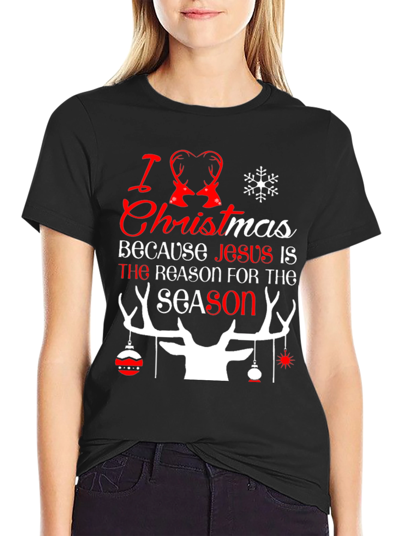 I Love Christmas Holiday Graphic Tee