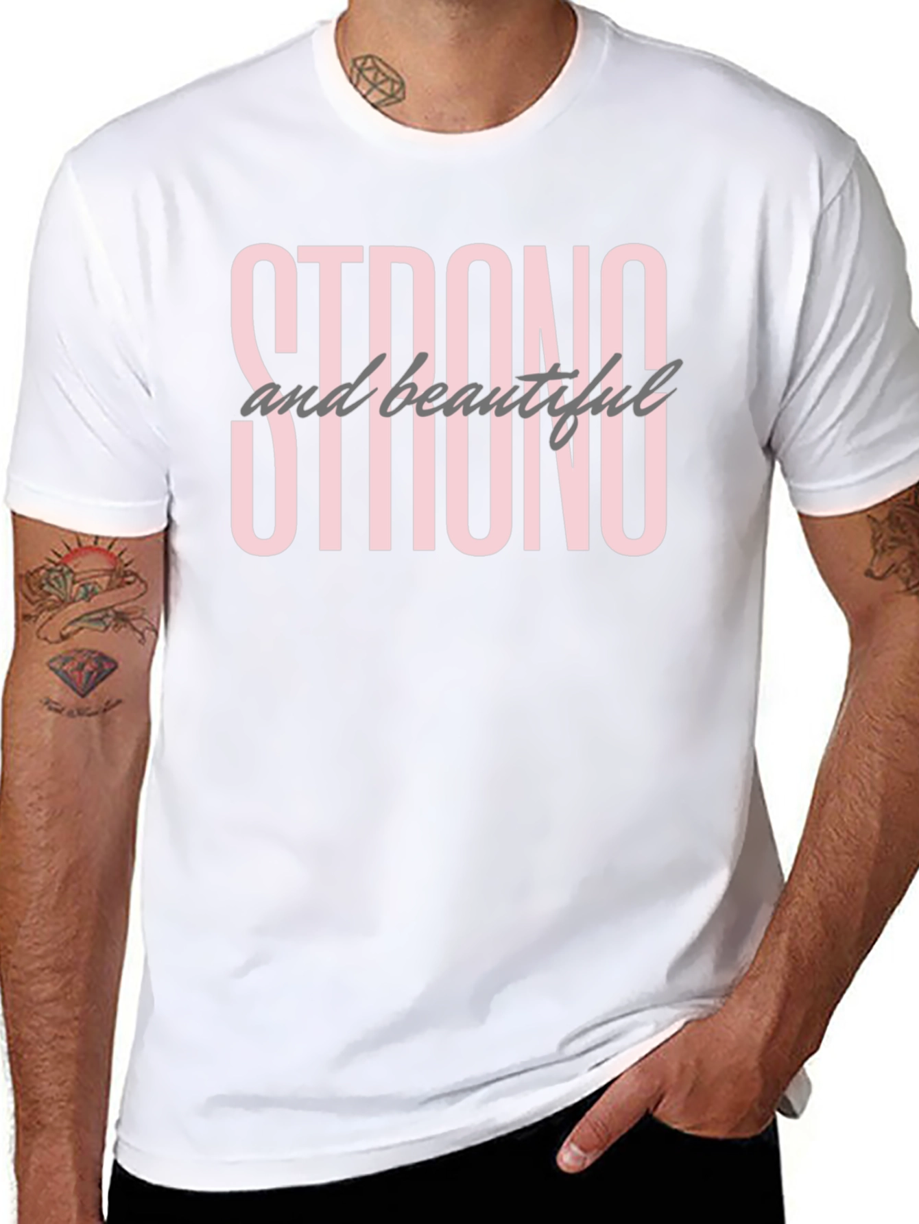 Strong & Beautiful Graphic Tee - Black