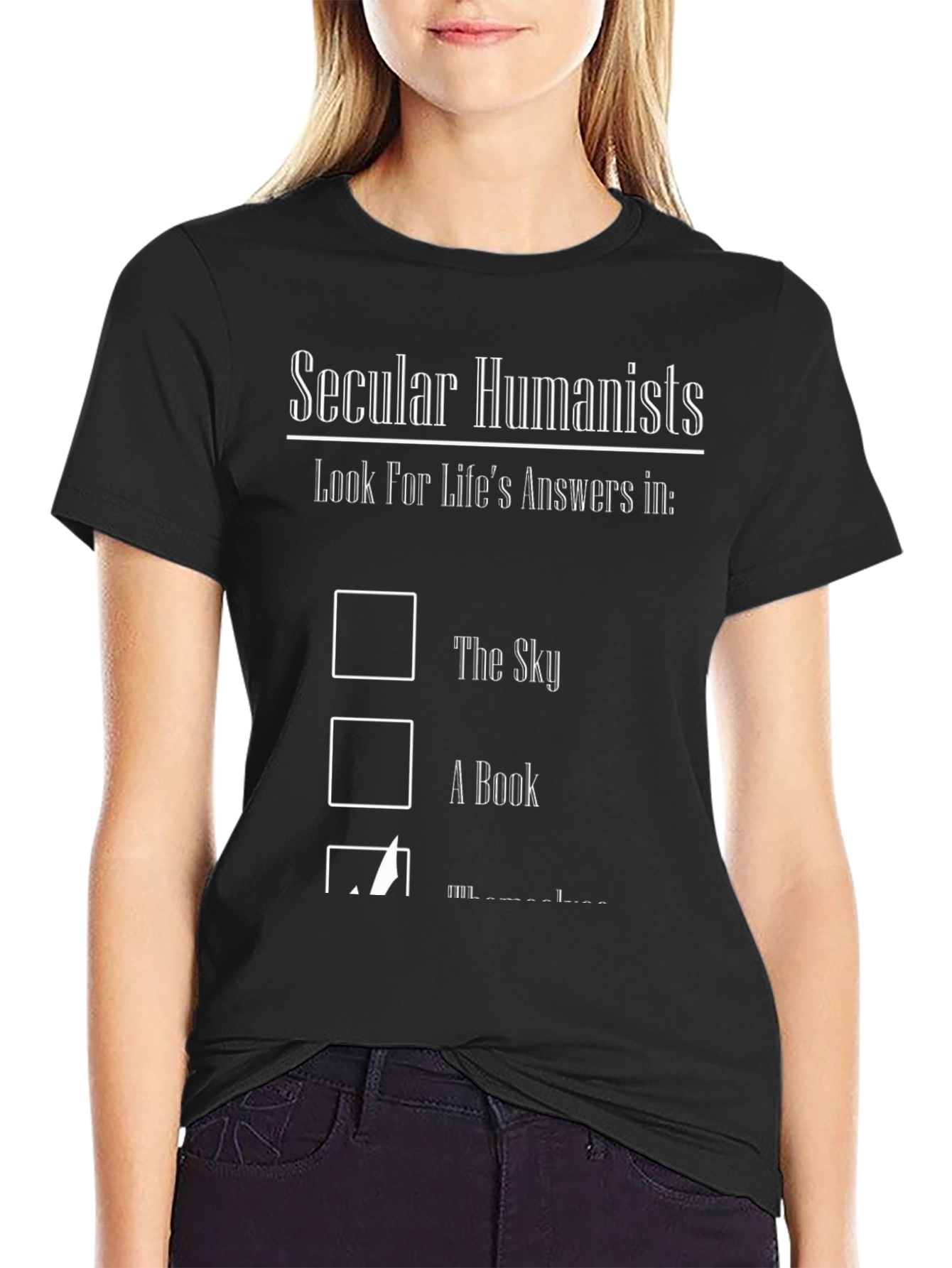 Secular Humanist T-Shirt - Find Answers Here