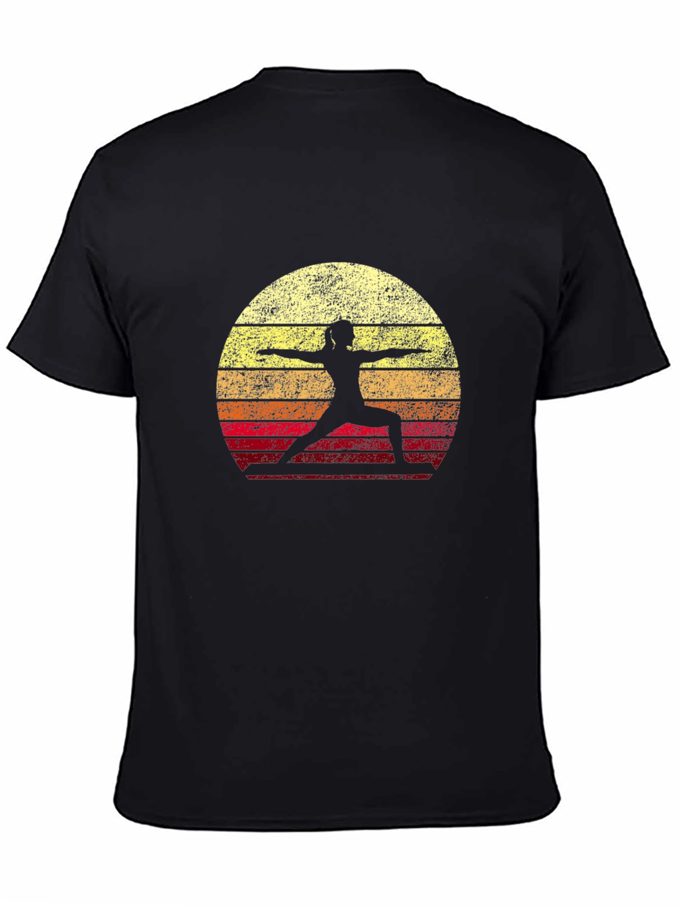 Yoga Sunset T-Shirt - Warrior Pose Graphic Tee