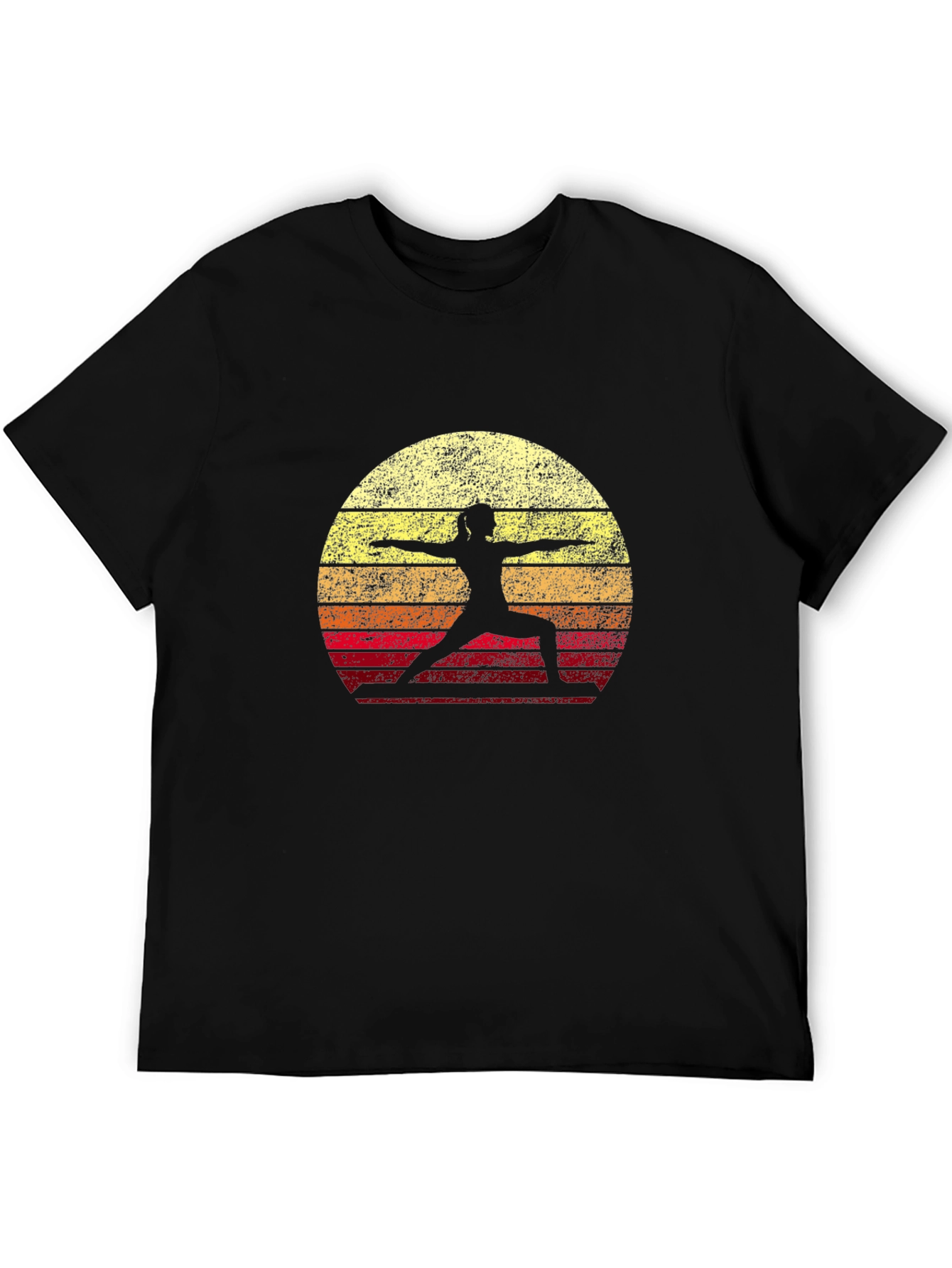 Yoga Sunset T-Shirt - Warrior Pose Graphic Tee