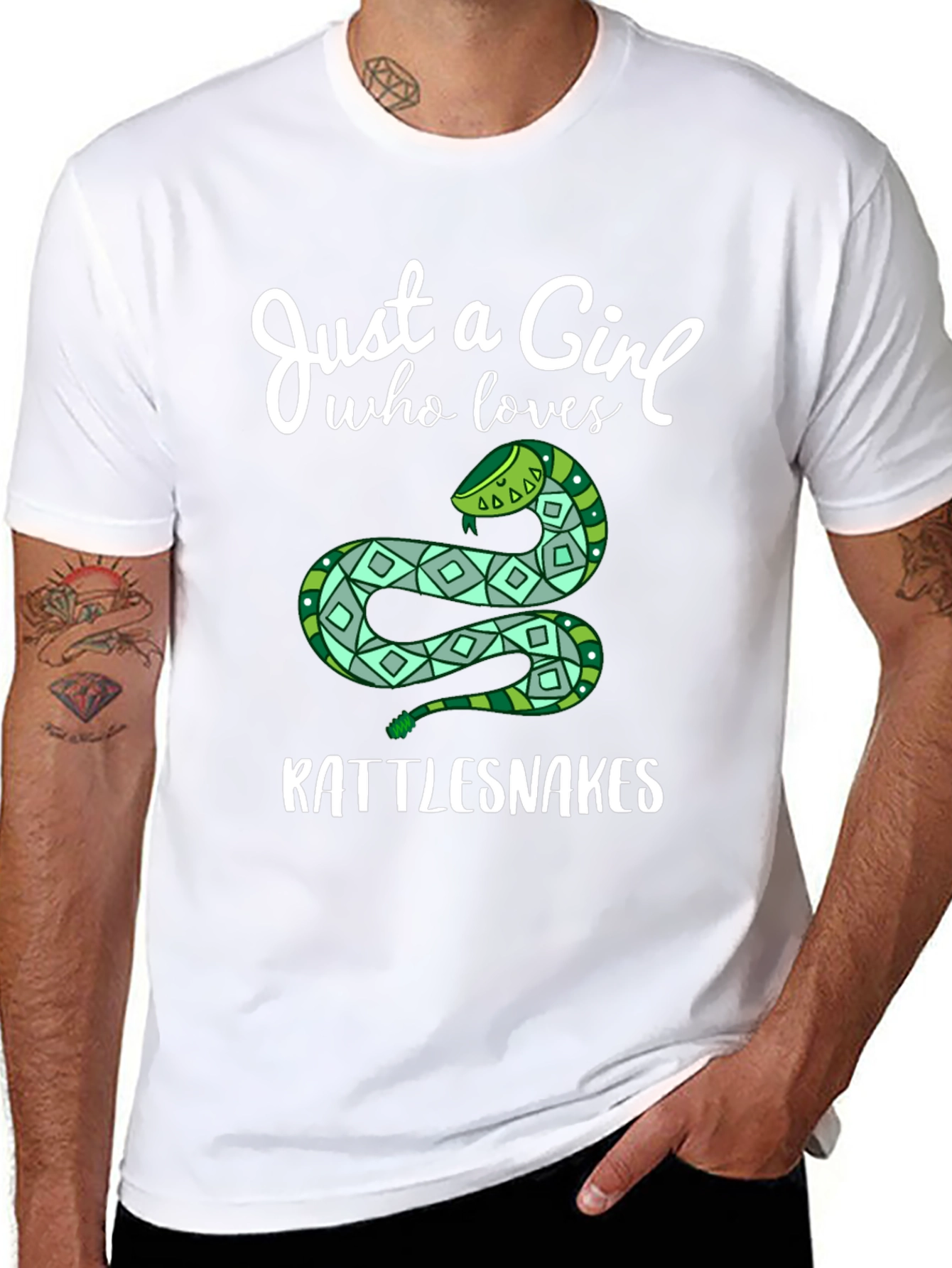 Just a Girl Who Loves Rattlesnakes Black T-Shirt