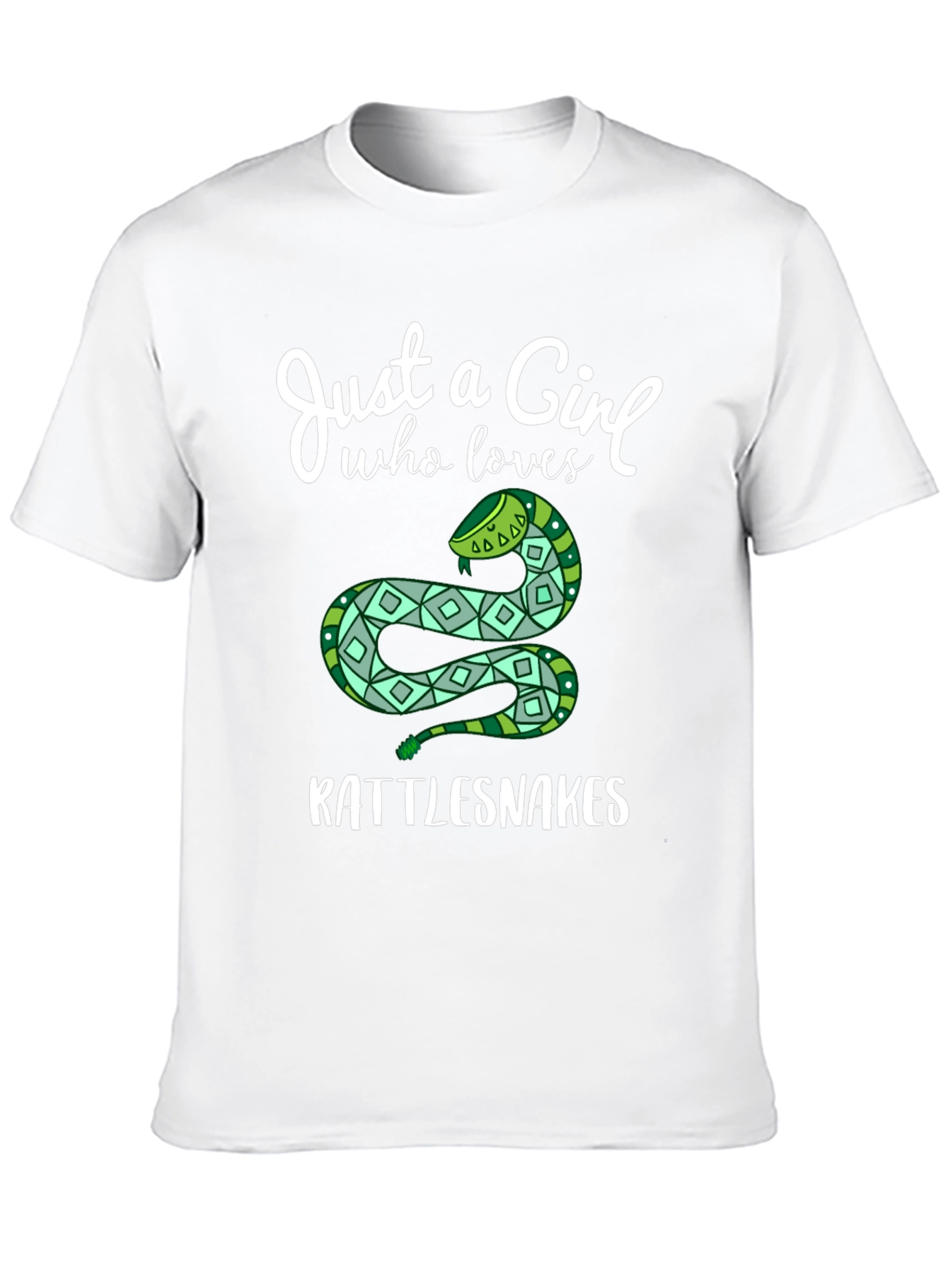 Just a Girl Who Loves Rattlesnakes Black T-Shirt