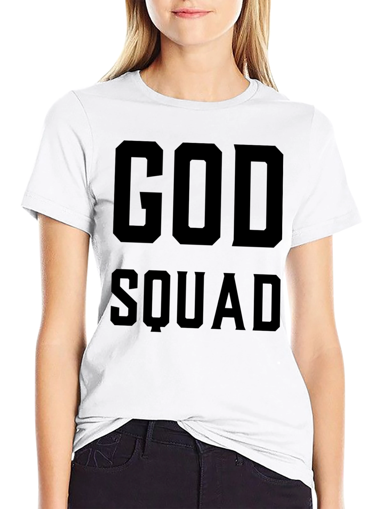 God Squad Graphic Print Tee - Black