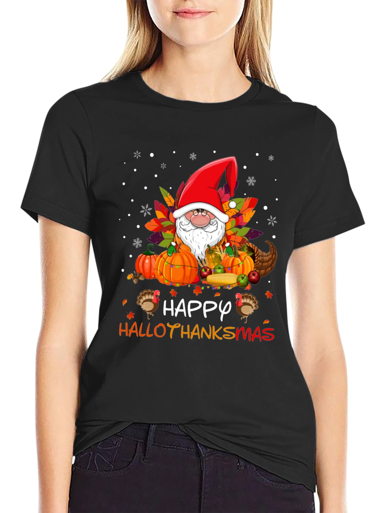 Happy Hallothanksmas Gnome T-Shirt