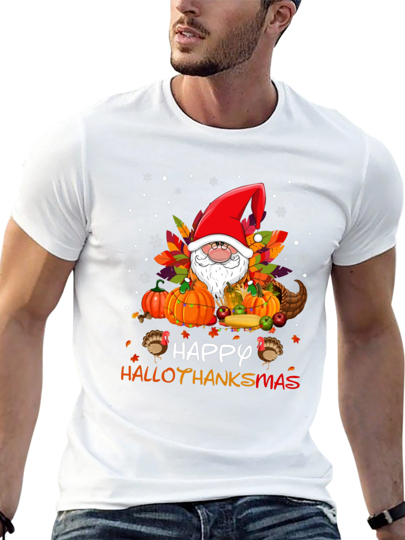 Happy Hallothanksmas Gnome T-Shirt