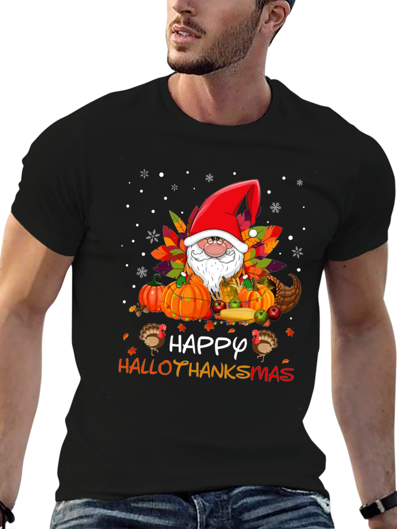Happy Hallothanksmas Gnome T-Shirt