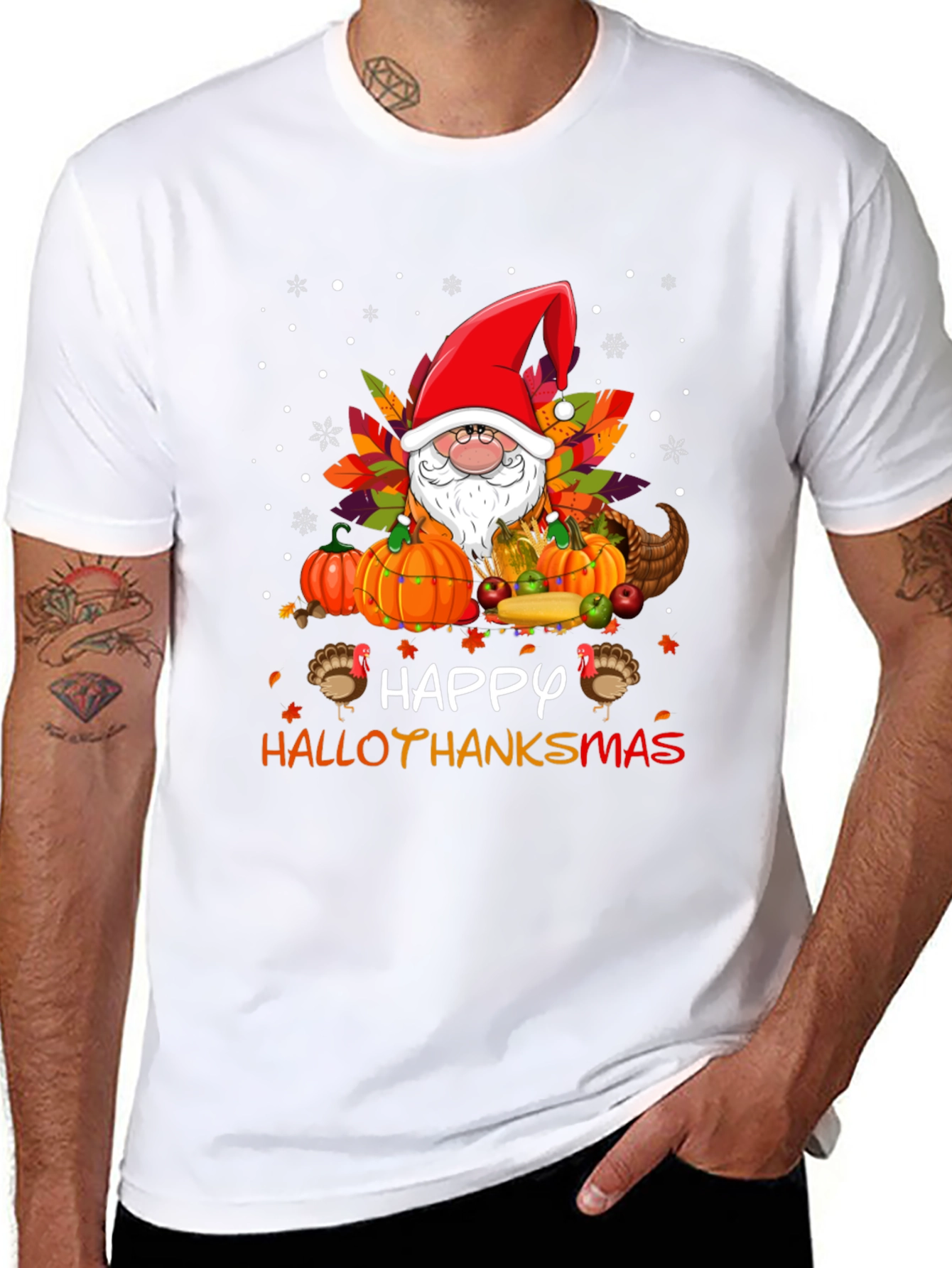 Happy Hallothanksmas Gnome T-Shirt