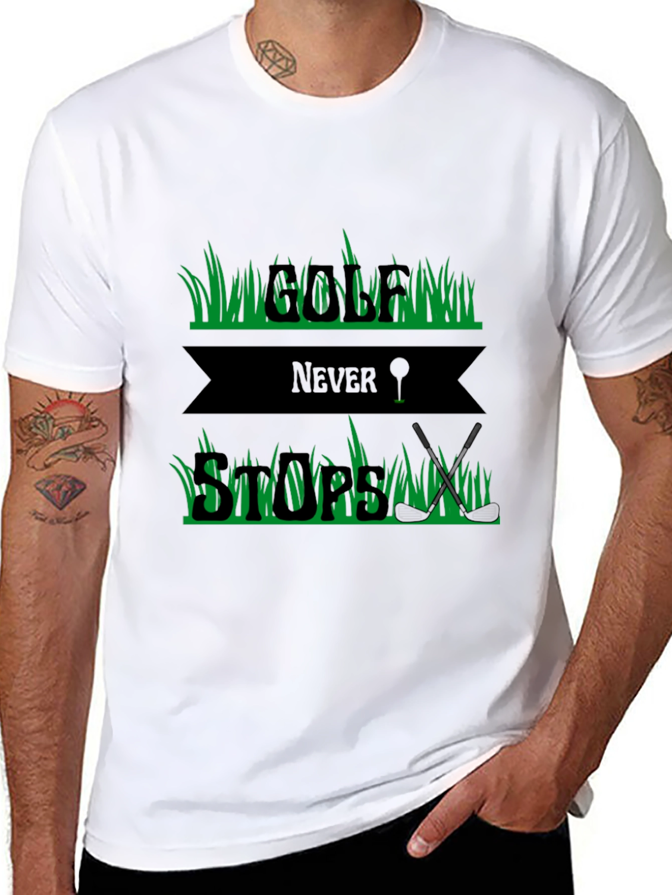Golf Never Stops Graphic Tee