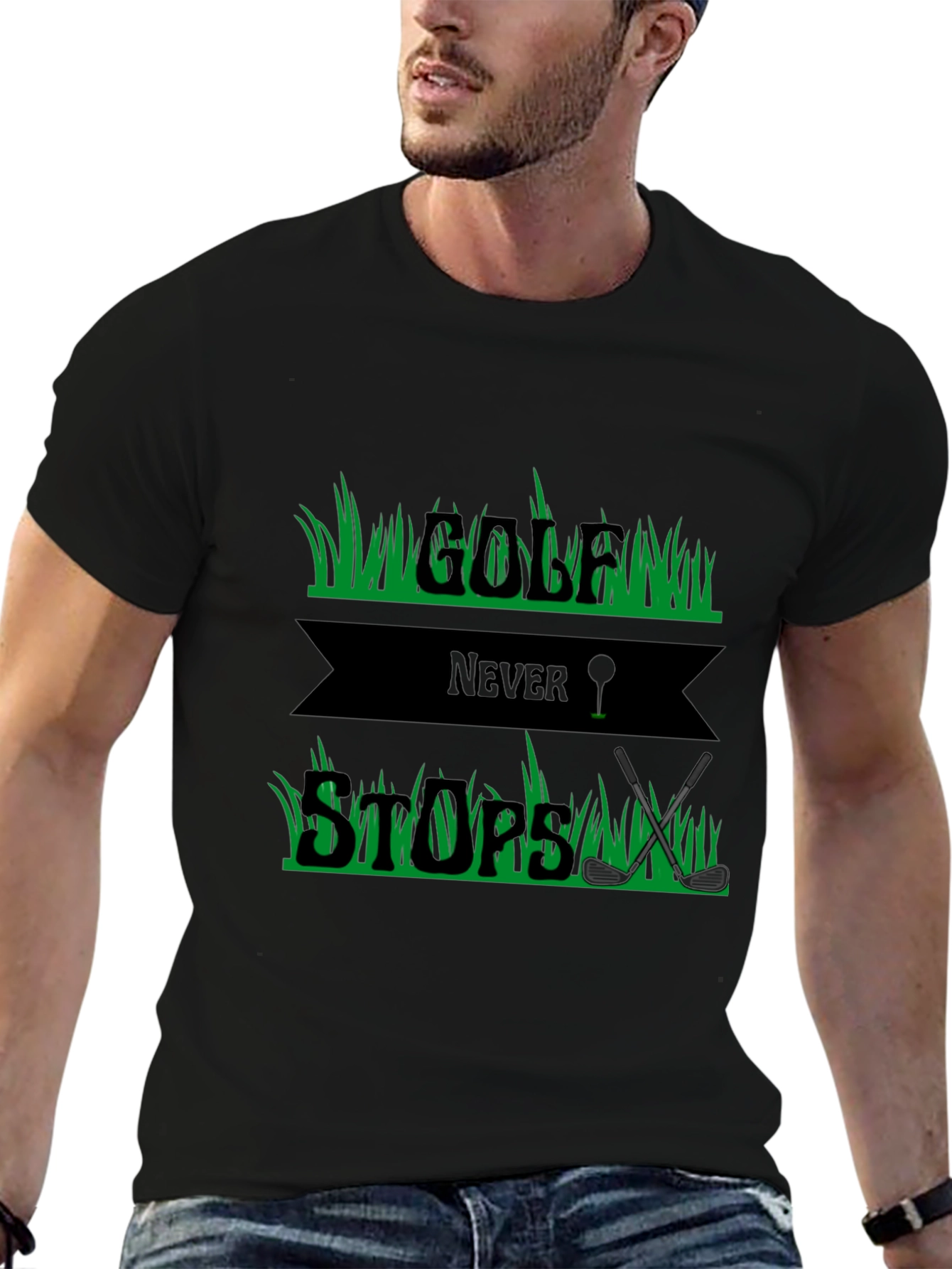 Golf Never Stops Graphic Tee