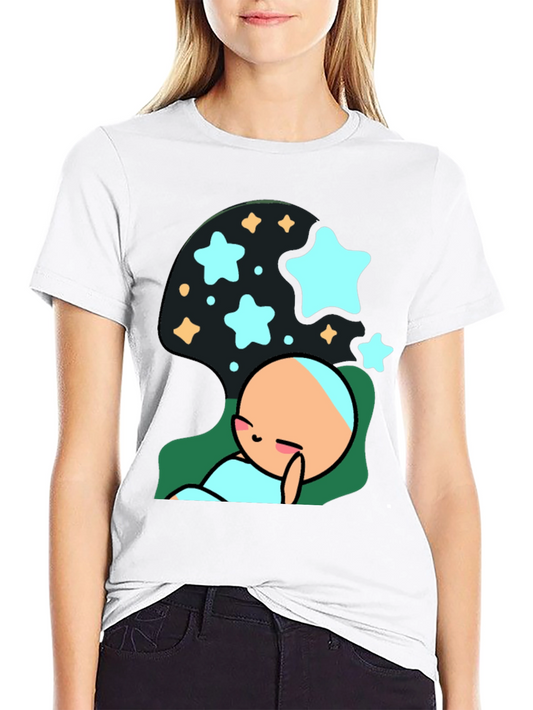 Dreaming Star Graphic T-Shirt - Relaxed Fit Cotton Tee