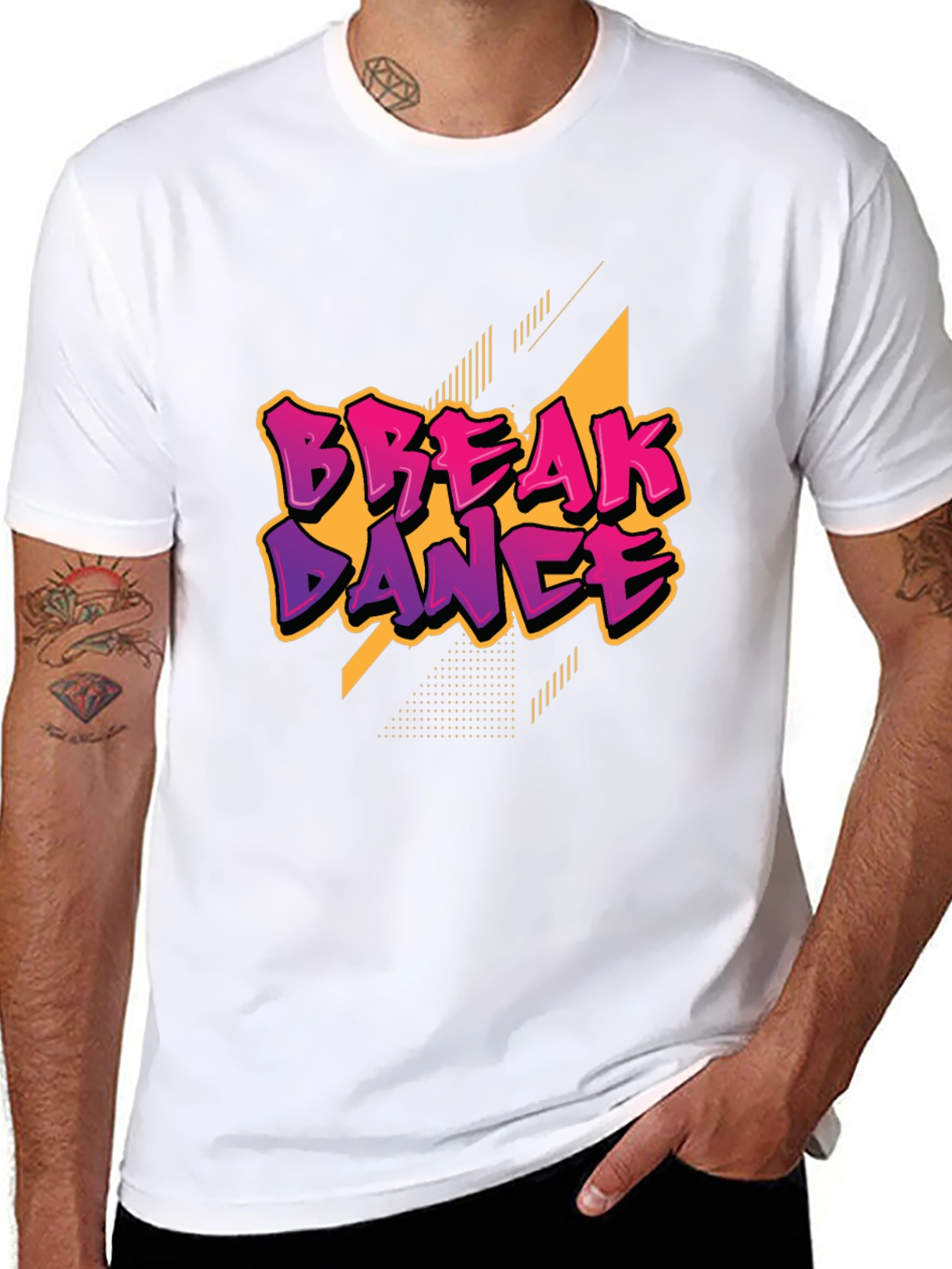 Break Dance Graphic Black T-Shirt
