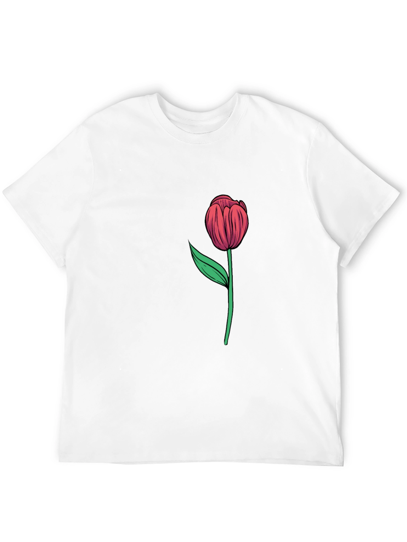 Tulip Graphic Tee - Stylish Black Cotton Shirt